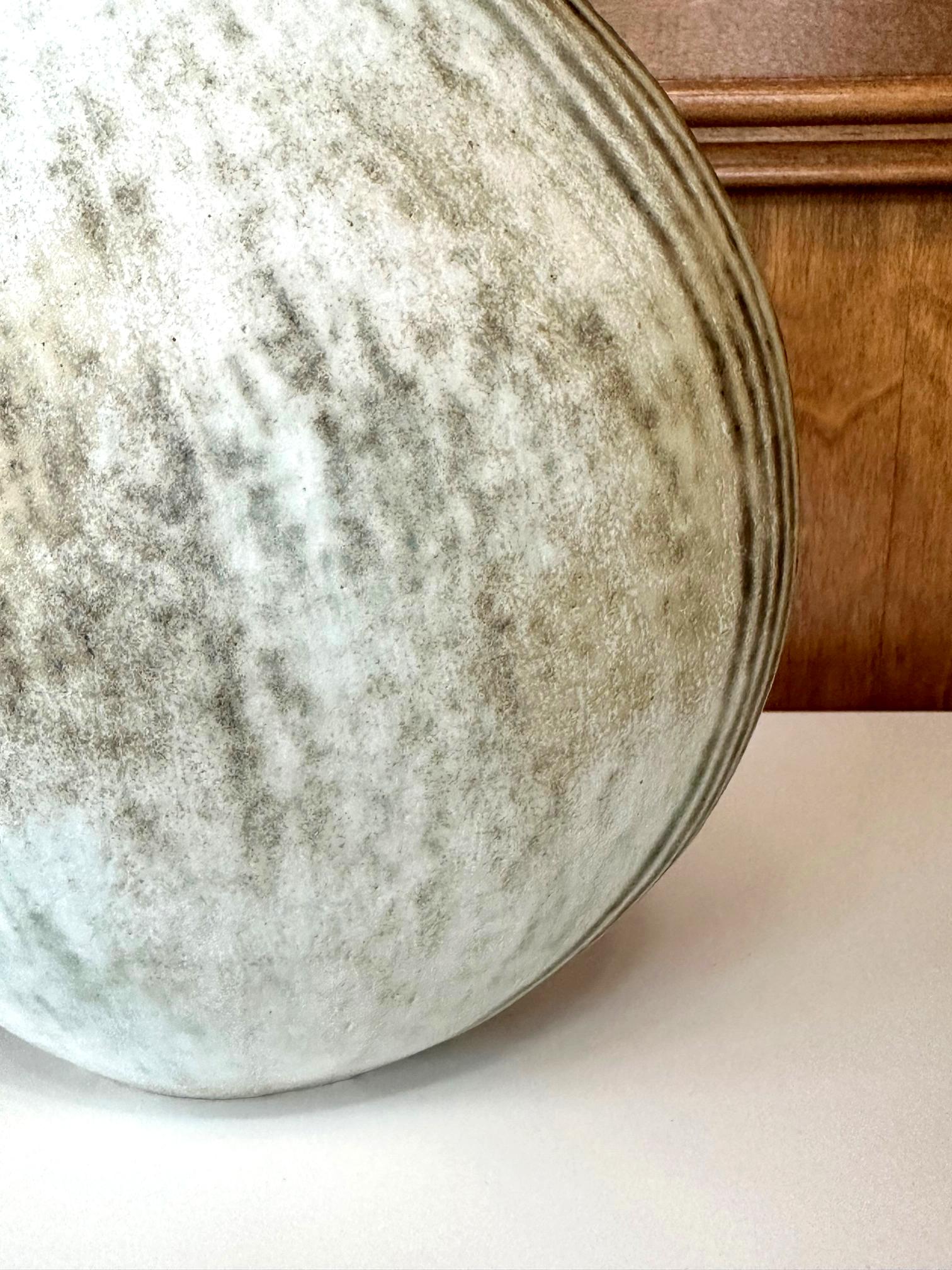 Modern Large Ceramic Vase with Banded Glaze by John Ward For Sale