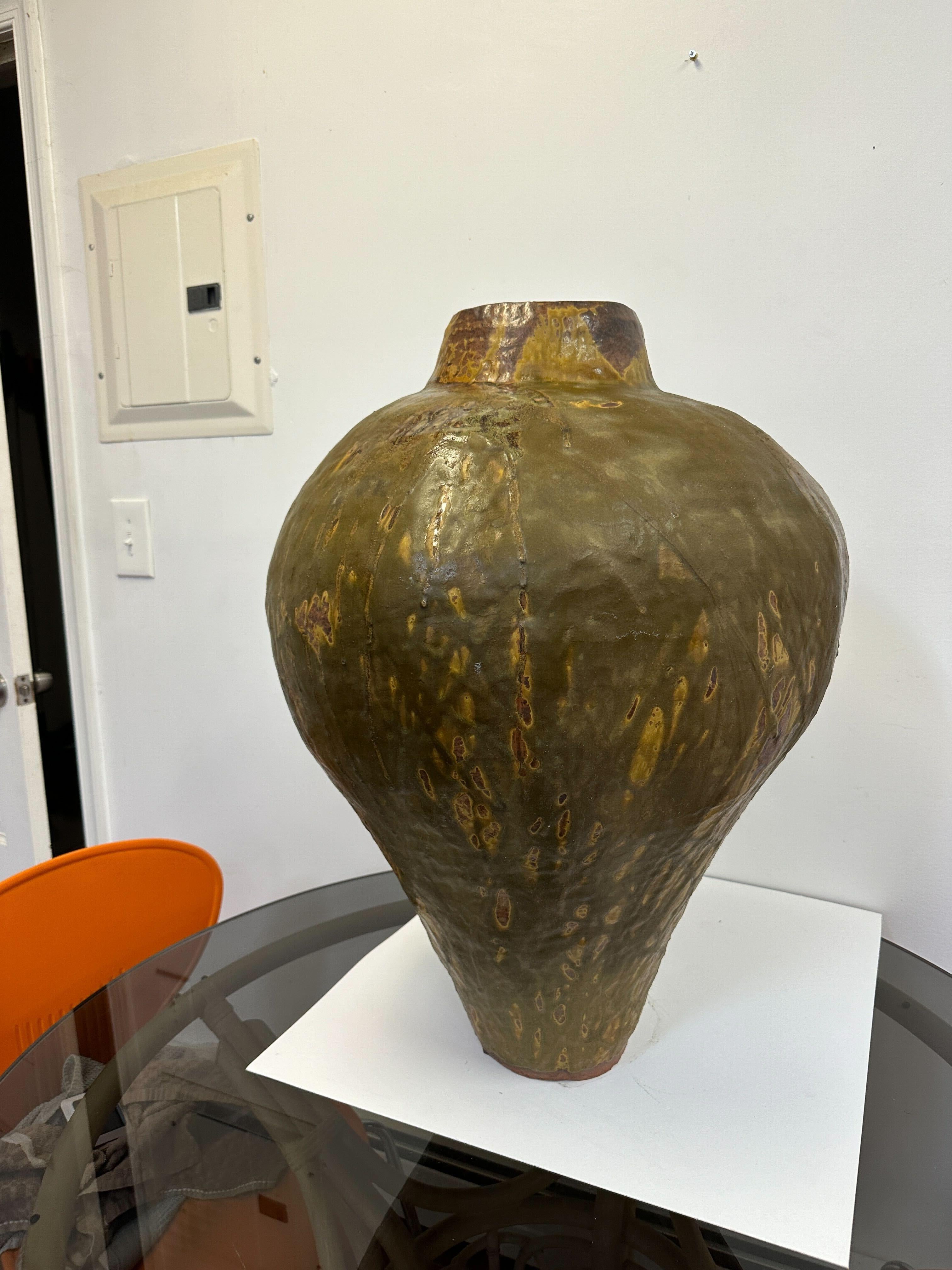 Clay Large Ceramic Vessel - Artist Unknown For Sale