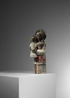 Große Keramik Jungfrau mit Kind aus Keramik von Jean Derval Vallauris