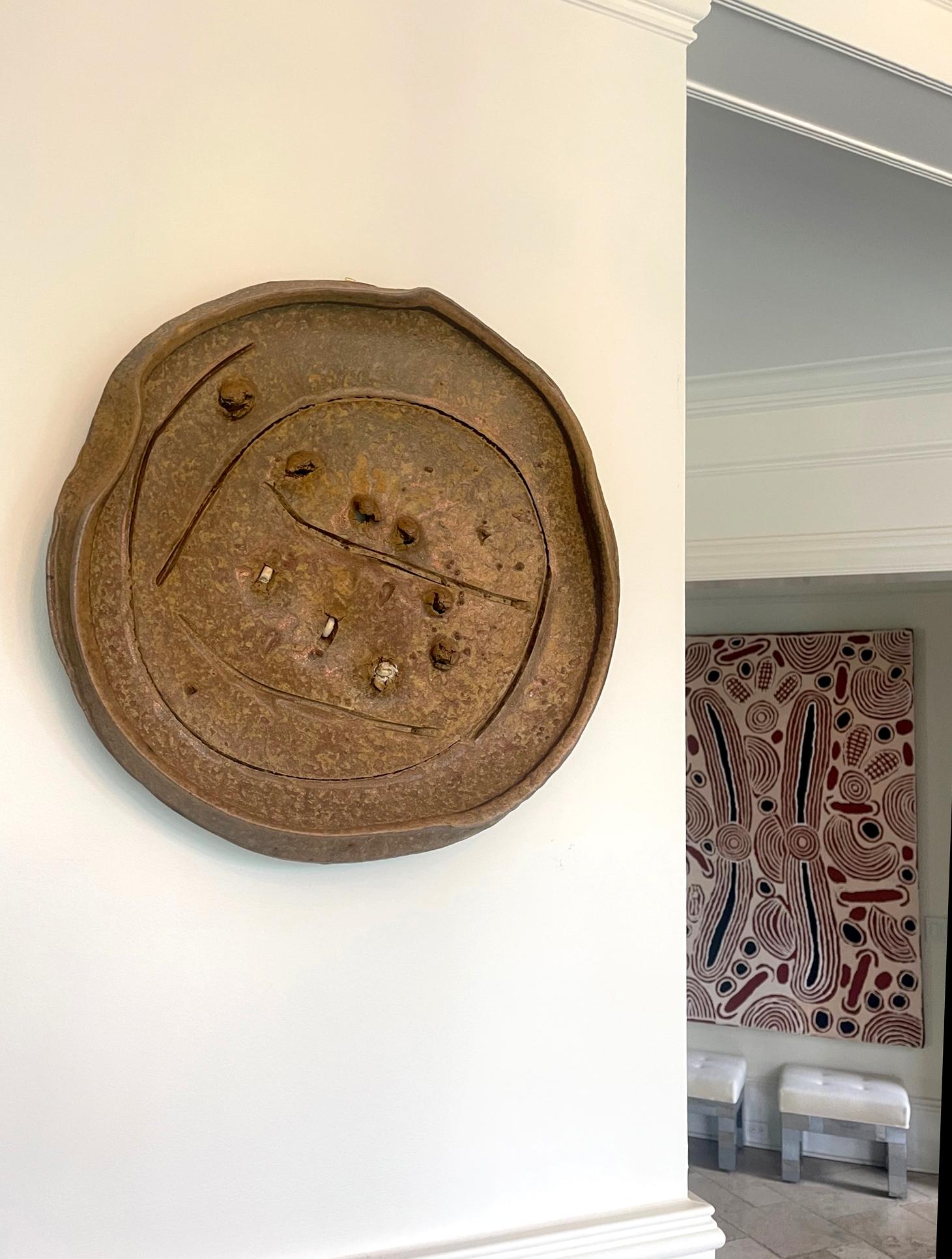 Organic Modern Large Ceramic Wall Mount Sculptural Platter Peter Voulkos