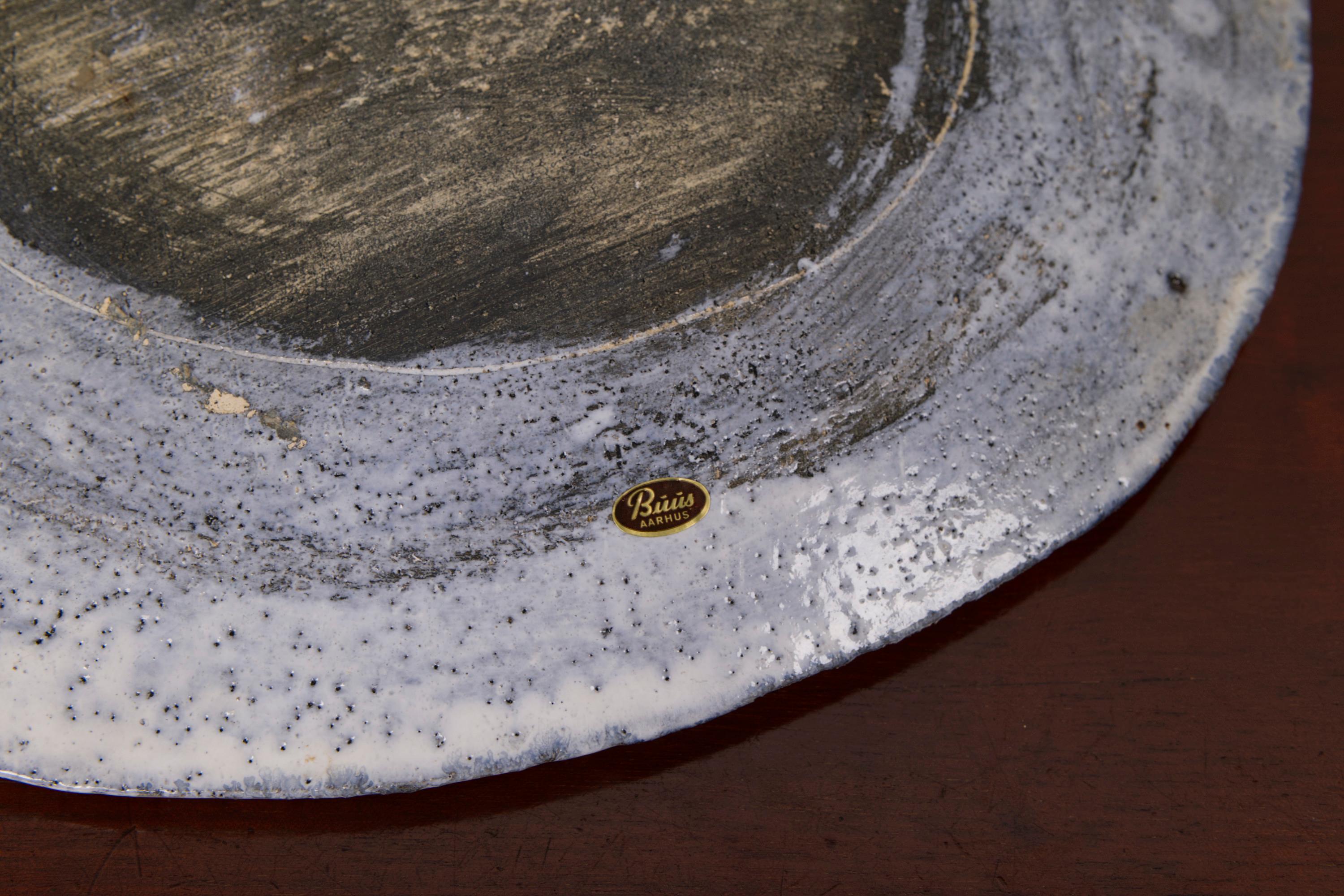 Large Ceramic Wall Plaque/Dish by Jeppe Hagedorn-Olsen, Denmark, 1960s in vendita 3