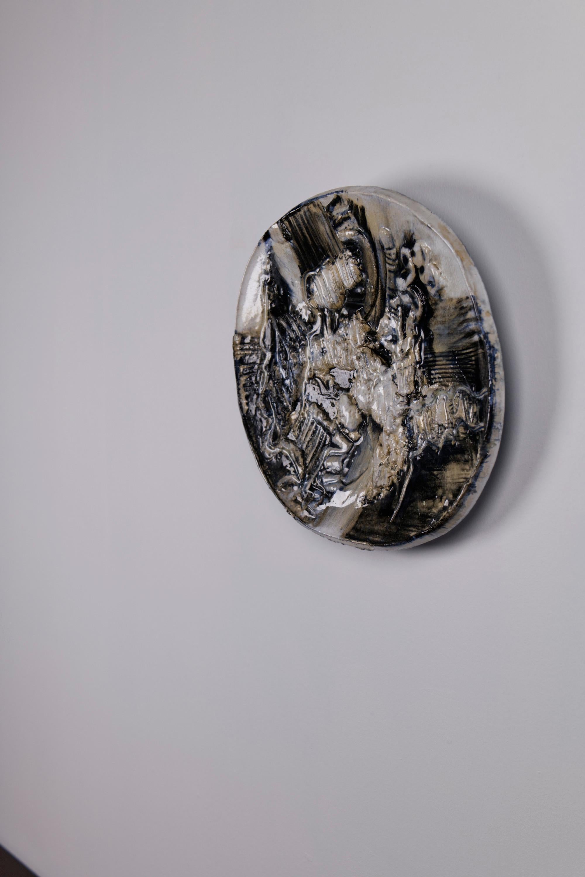 Danese Large Ceramic Wall Plaque/Dish by Jeppe Hagedorn-Olsen, Denmark, 1960s in vendita