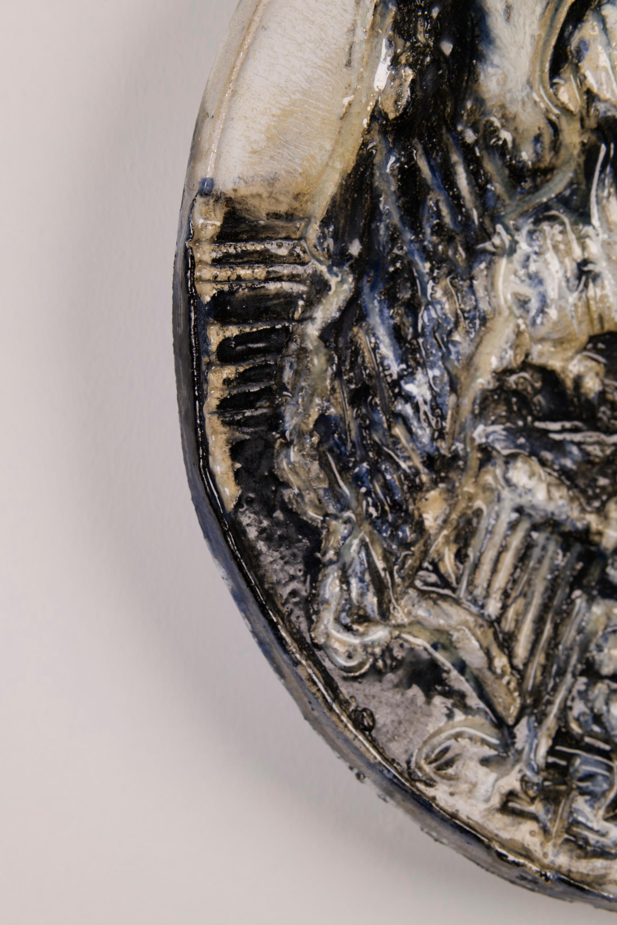 Ceramica Large Ceramic Wall Plaque/Dish by Jeppe Hagedorn-Olsen, Denmark, 1960s in vendita