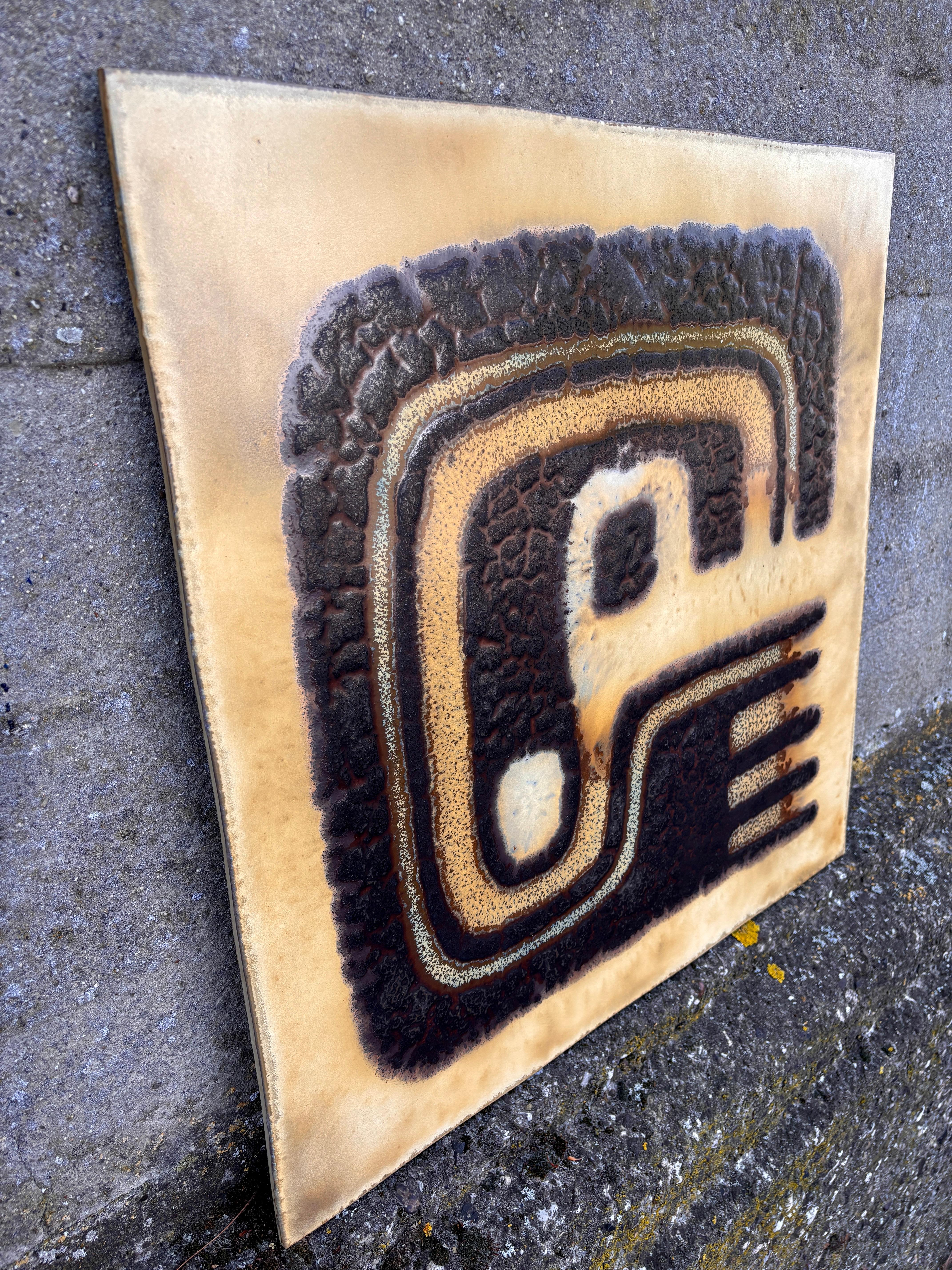 Large ceramic wall plaques from the 1970s (set) For Sale 5