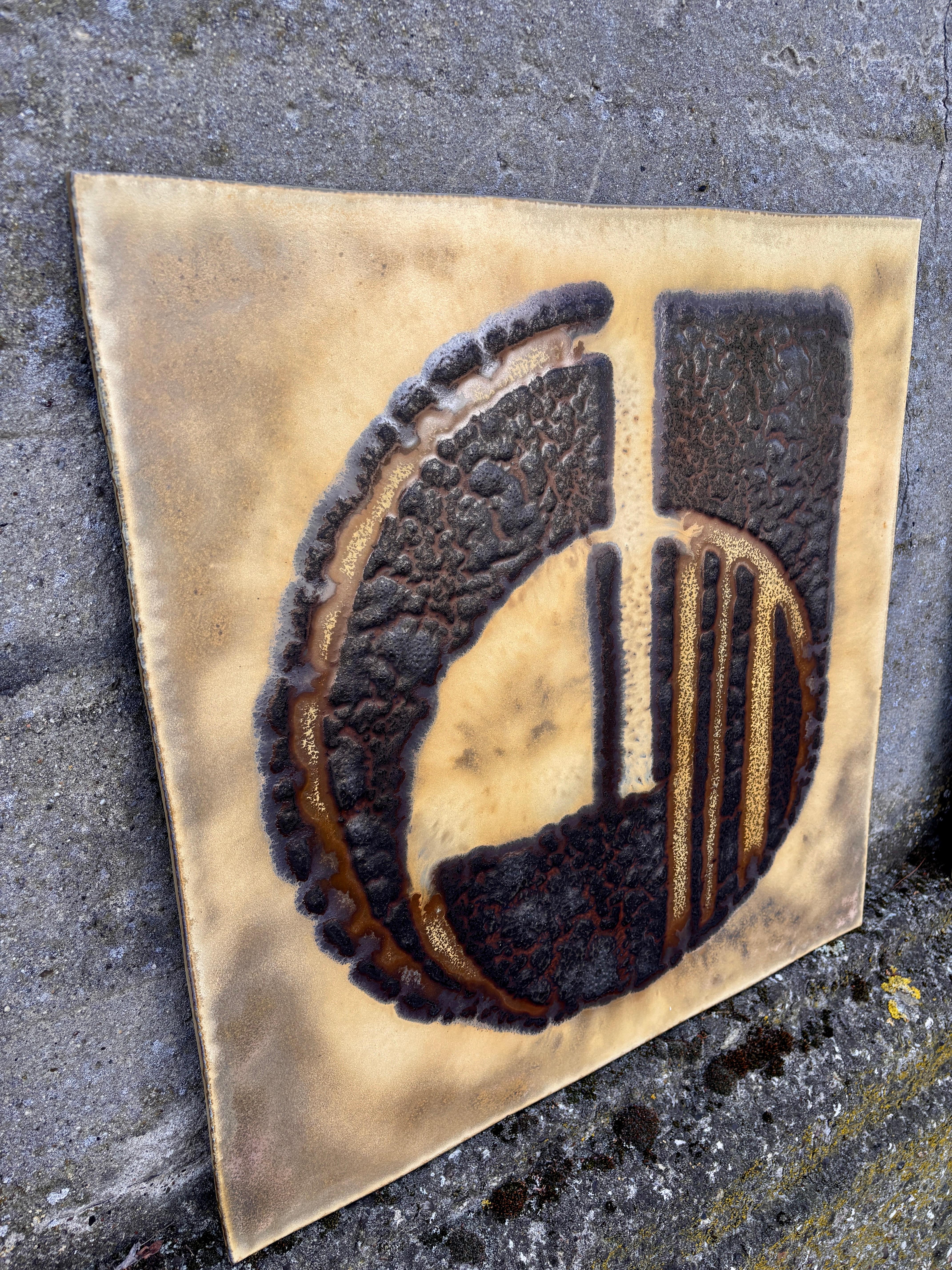 Large ceramic wall plaques from the 1970s (set) For Sale 6