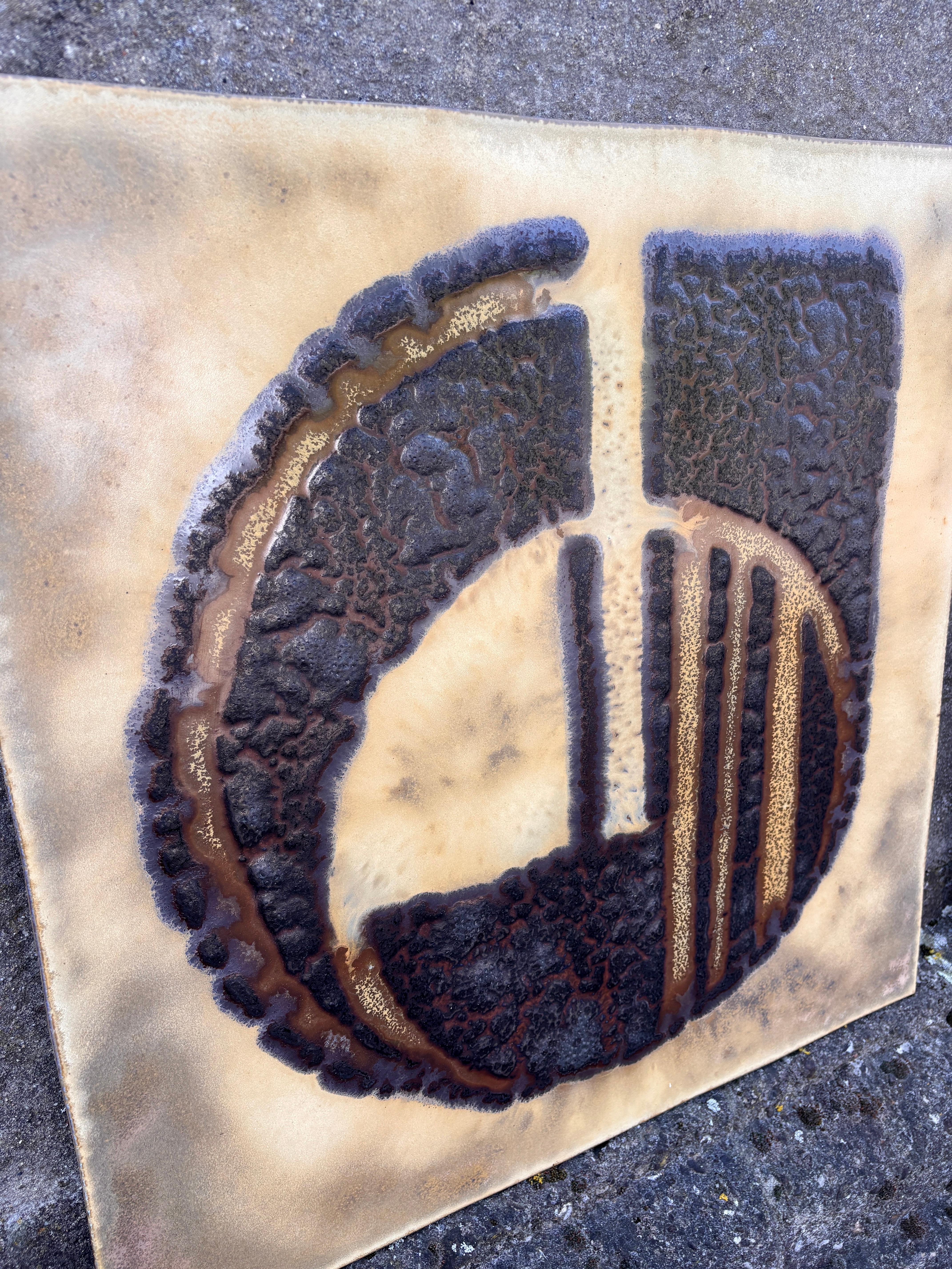 Ceramic Large ceramic wall plaques from the 1970s (set) For Sale