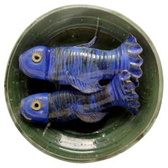 Large Ceramic Wall Plate, with Fishes Motiv, by Koranyi, 1975