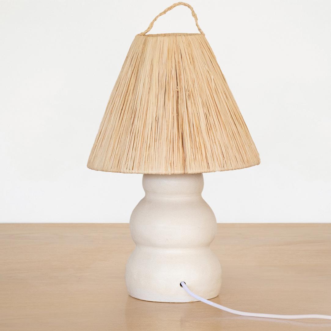 Spanish Large Ceramic Wave Lamp For Sale