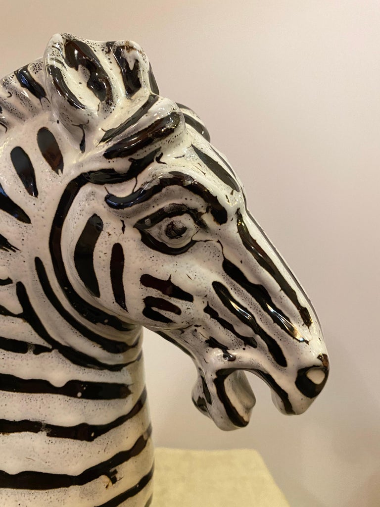 Large Ceramic Zebra at 1stDibs