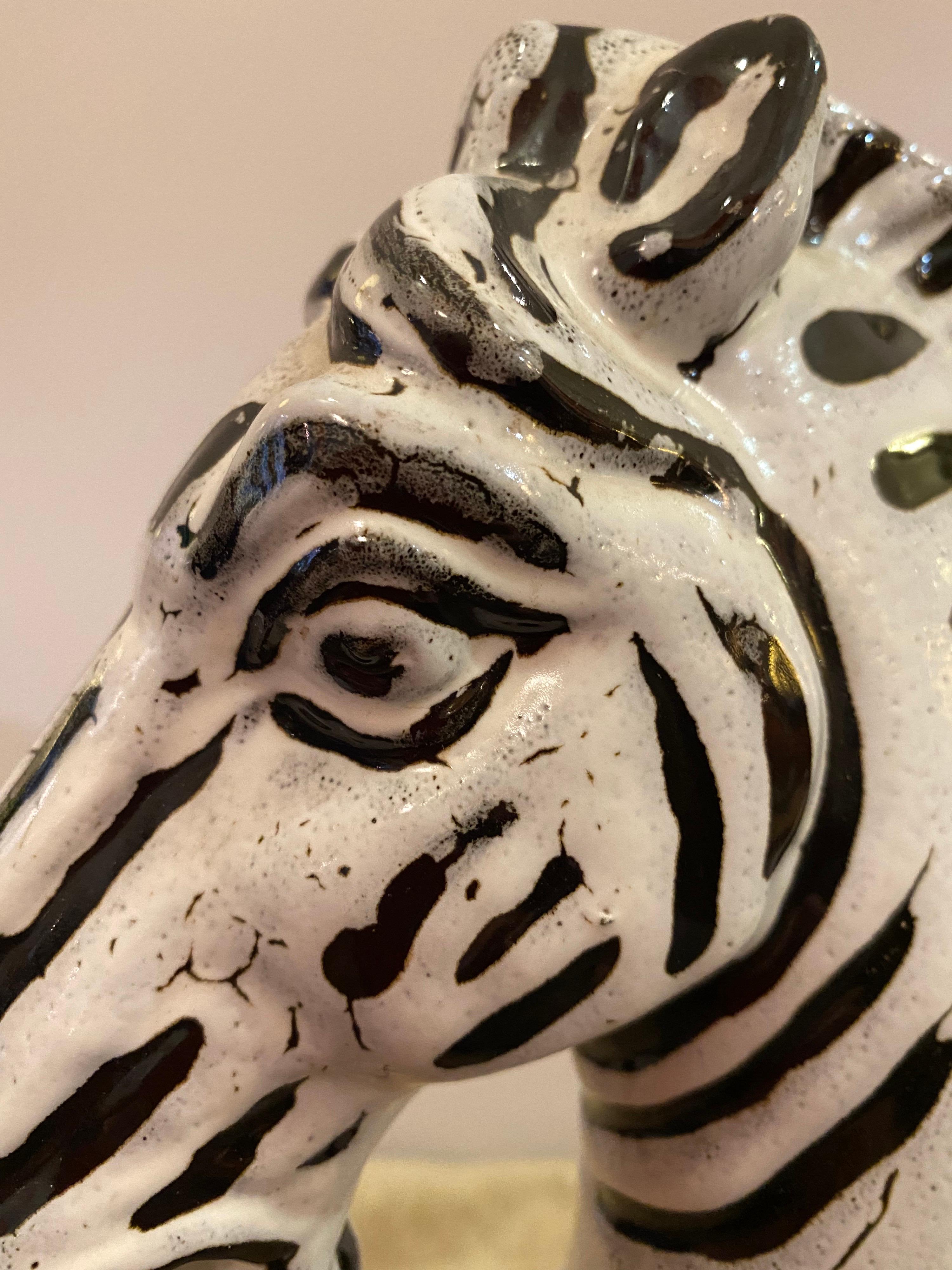 Large Ceramic Zebra 1