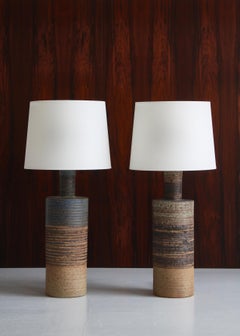 Große Keramik-Stehlampen von Tue Poulsen, Skandinavische Moderne, 1960er Jahre