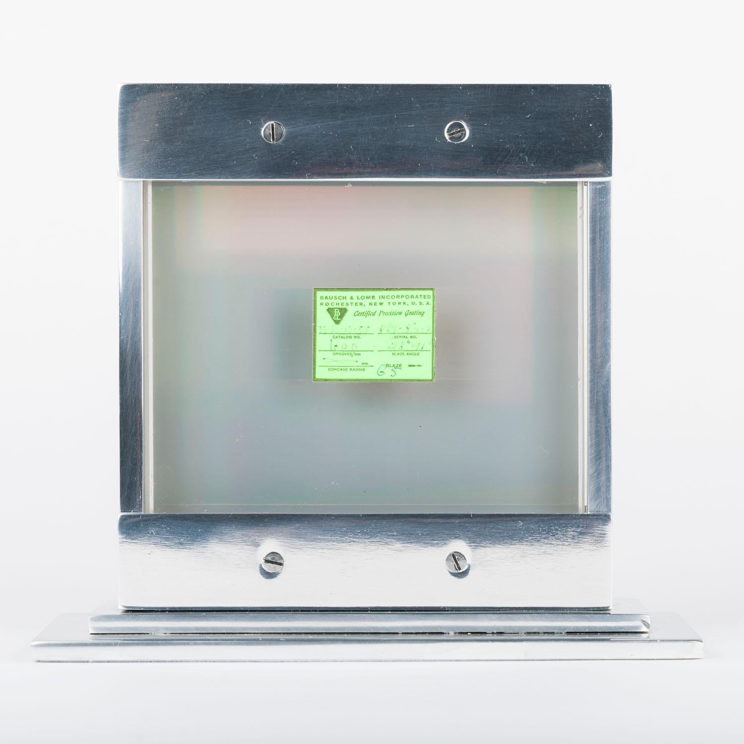 20th Century Large certified precision ruled diffraction grating by Bausch & Lomb For Sale