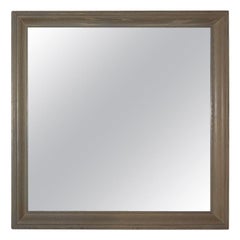 Large Cerused Oak Mirror by James Mont