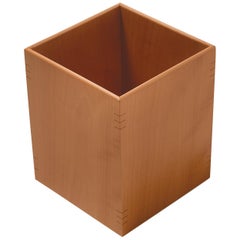 Gae Aulenti Large Cestino Portacarta Wood Wastepaper Basket for Bottega Ghianda