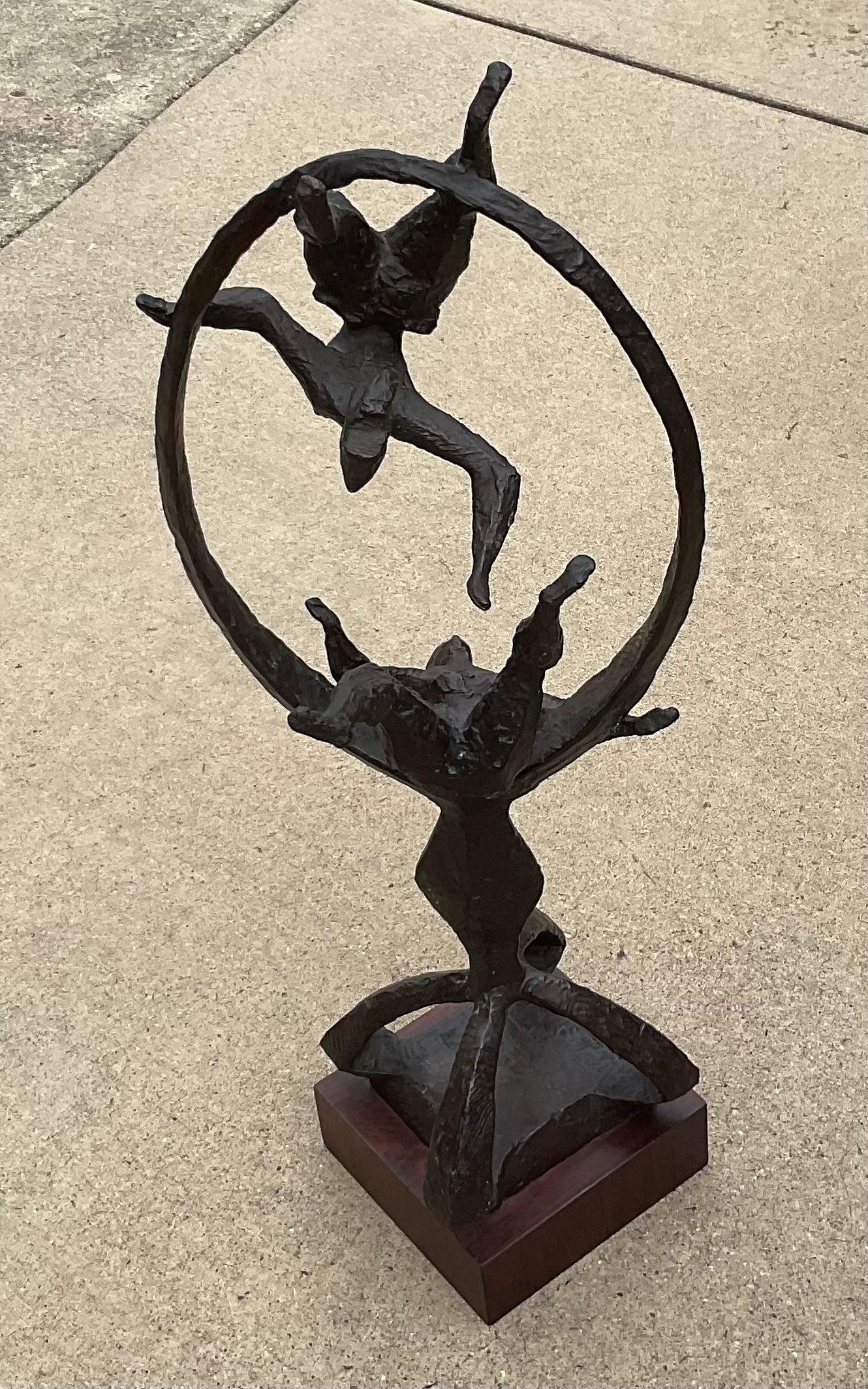 LARGE Chaim Gross Large Acrobat Bronze Sculpture Signed and Dated 1964  For Sale 4