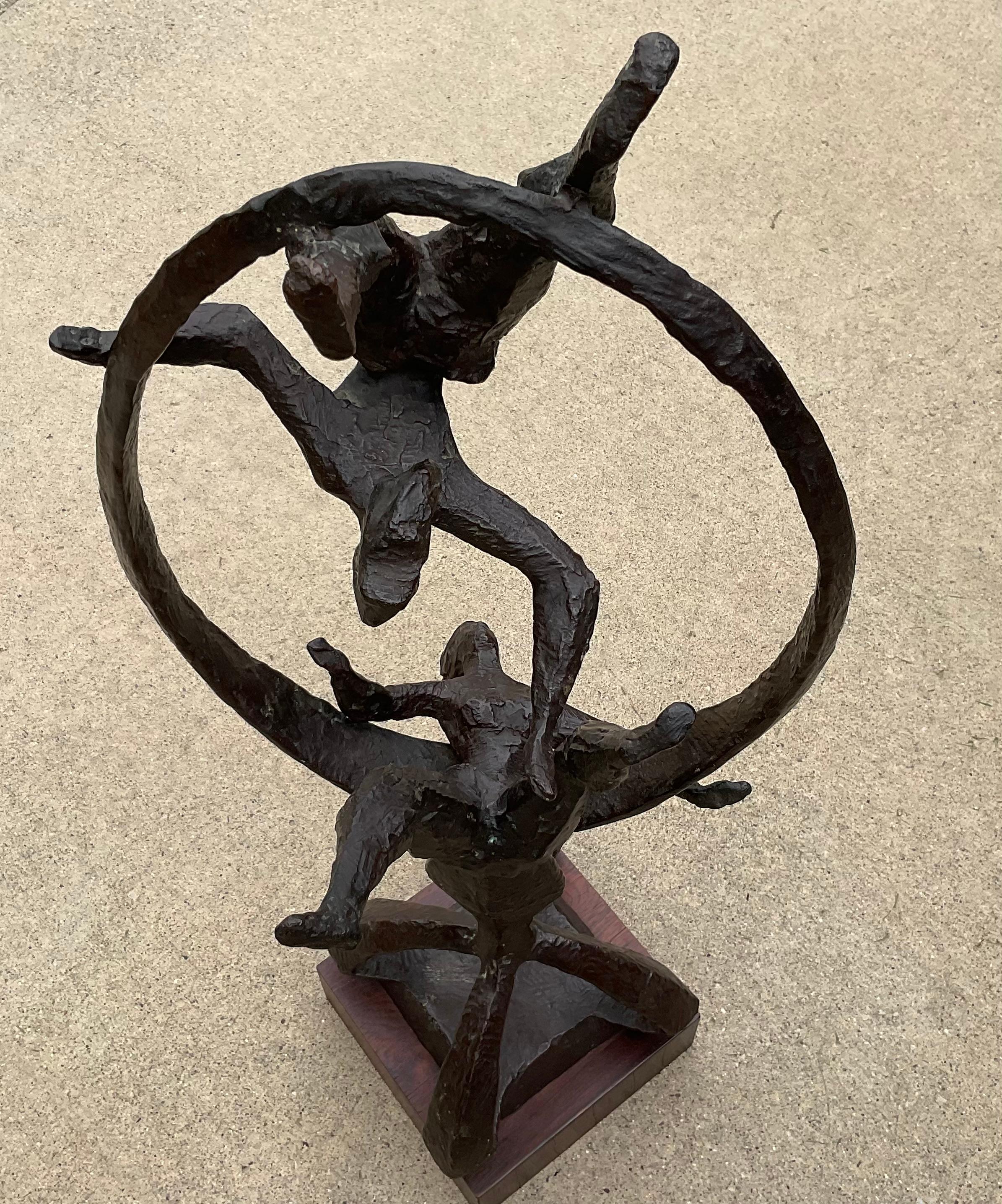 LARGE Chaim Gross Large Acrobat Bronze Sculpture Signed and Dated 1964  For Sale 3