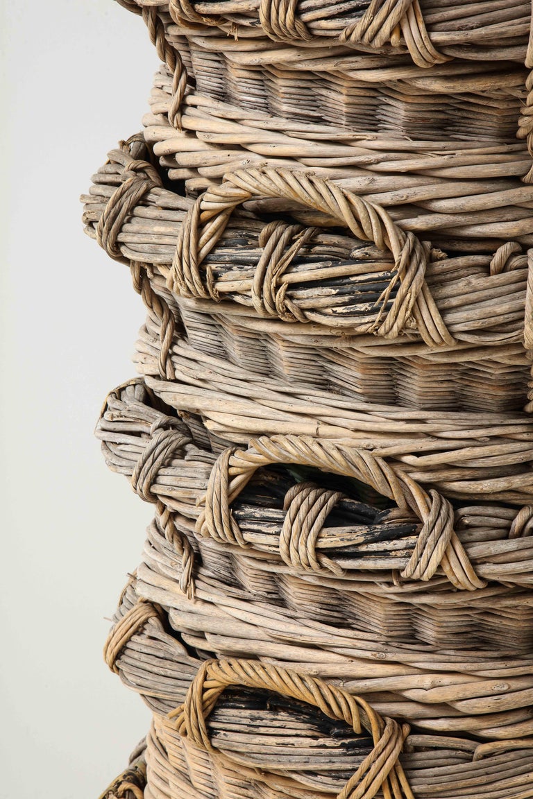 Hand-Woven Large Champagne Grape Harvest Baskets, Reims, France, c. 1920-30 For Sale