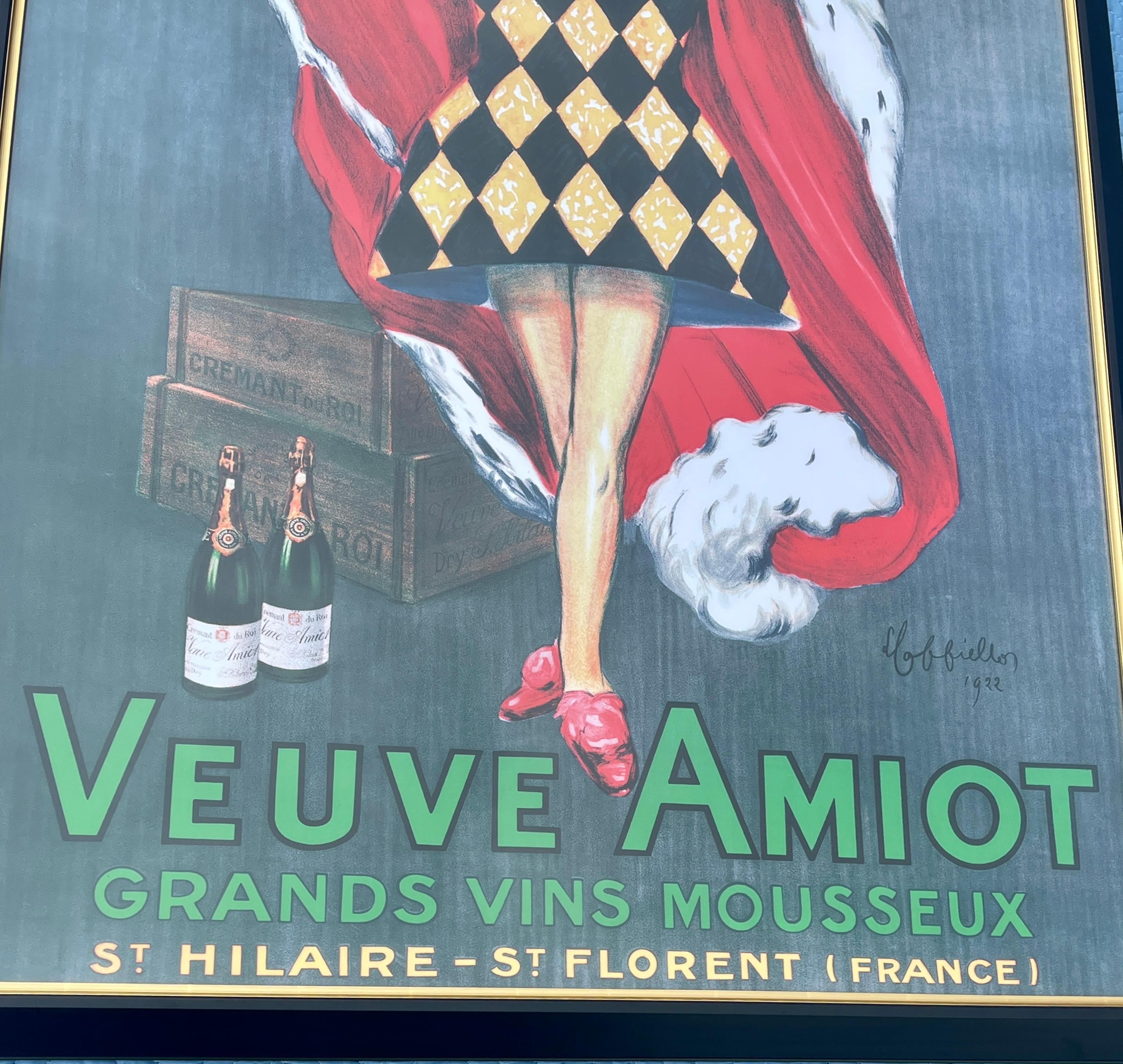 French Large Champagne poster Veuve Amiot Cremant du Roi
