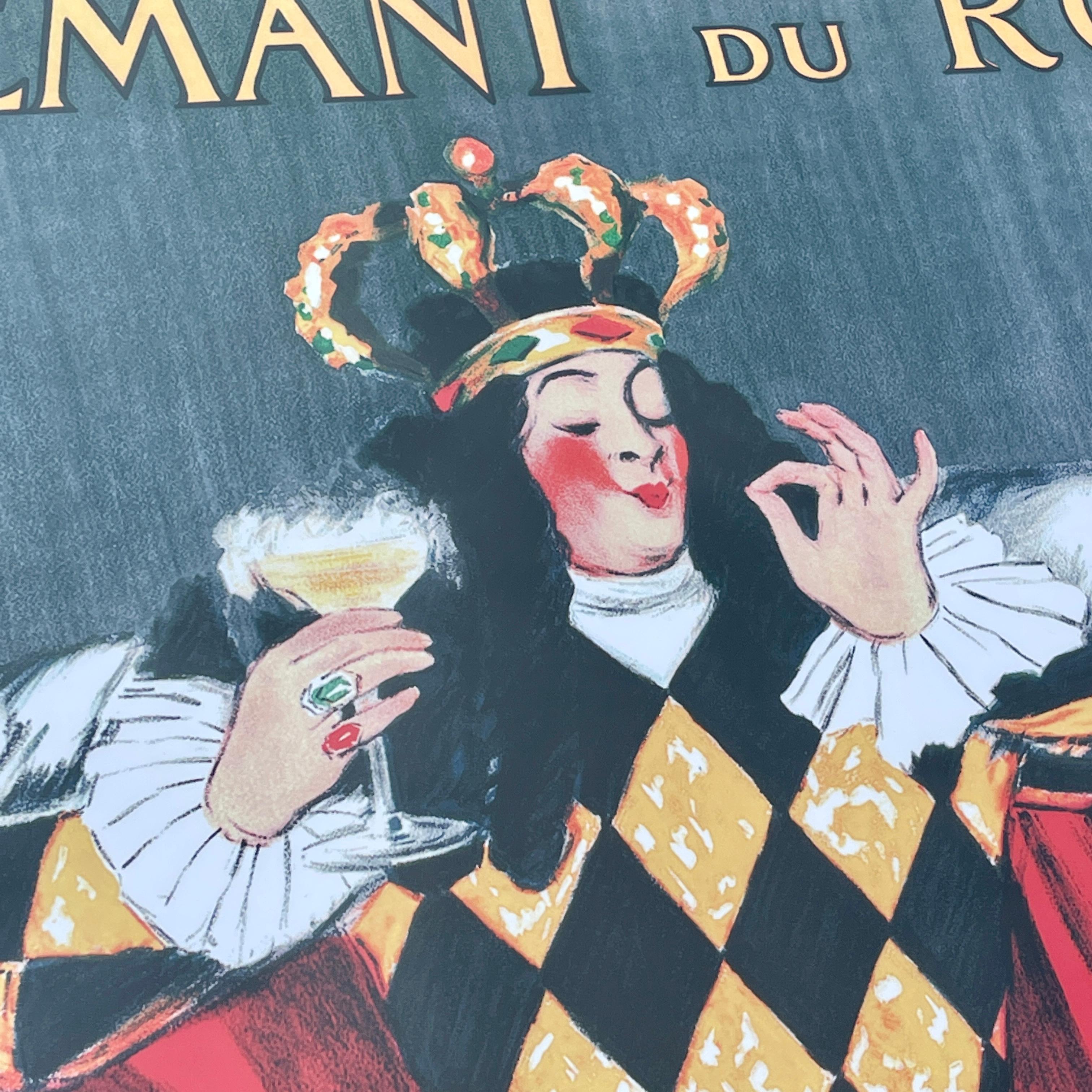 20th Century Large Champagne poster Veuve Amiot Cremant du Roi