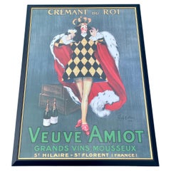 Large Champagne poster Veuve Amiot Cremant du Roi