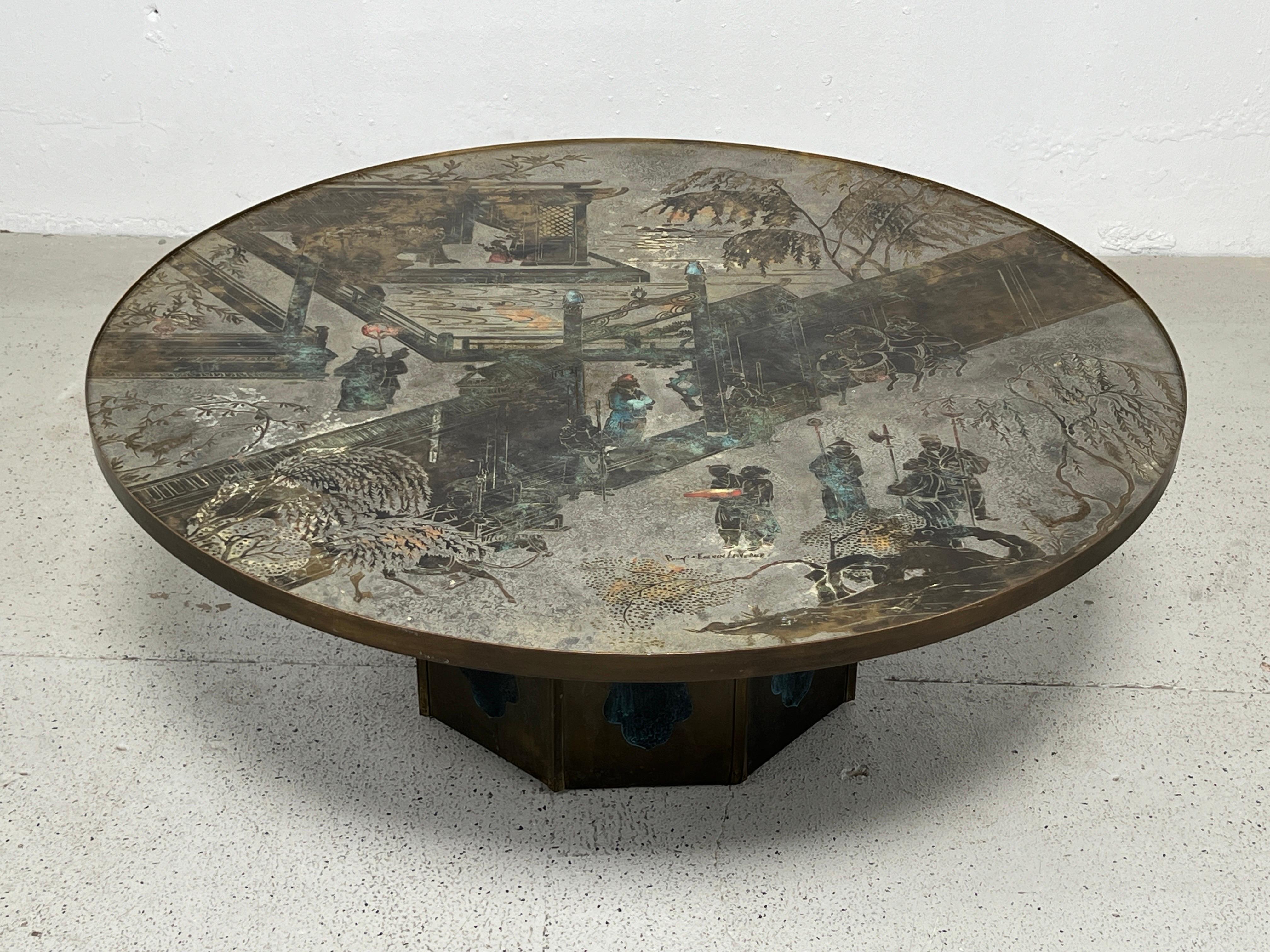 Late 20th Century Large Chan Coffee Table by Philip and Kelvin Laverne For Sale