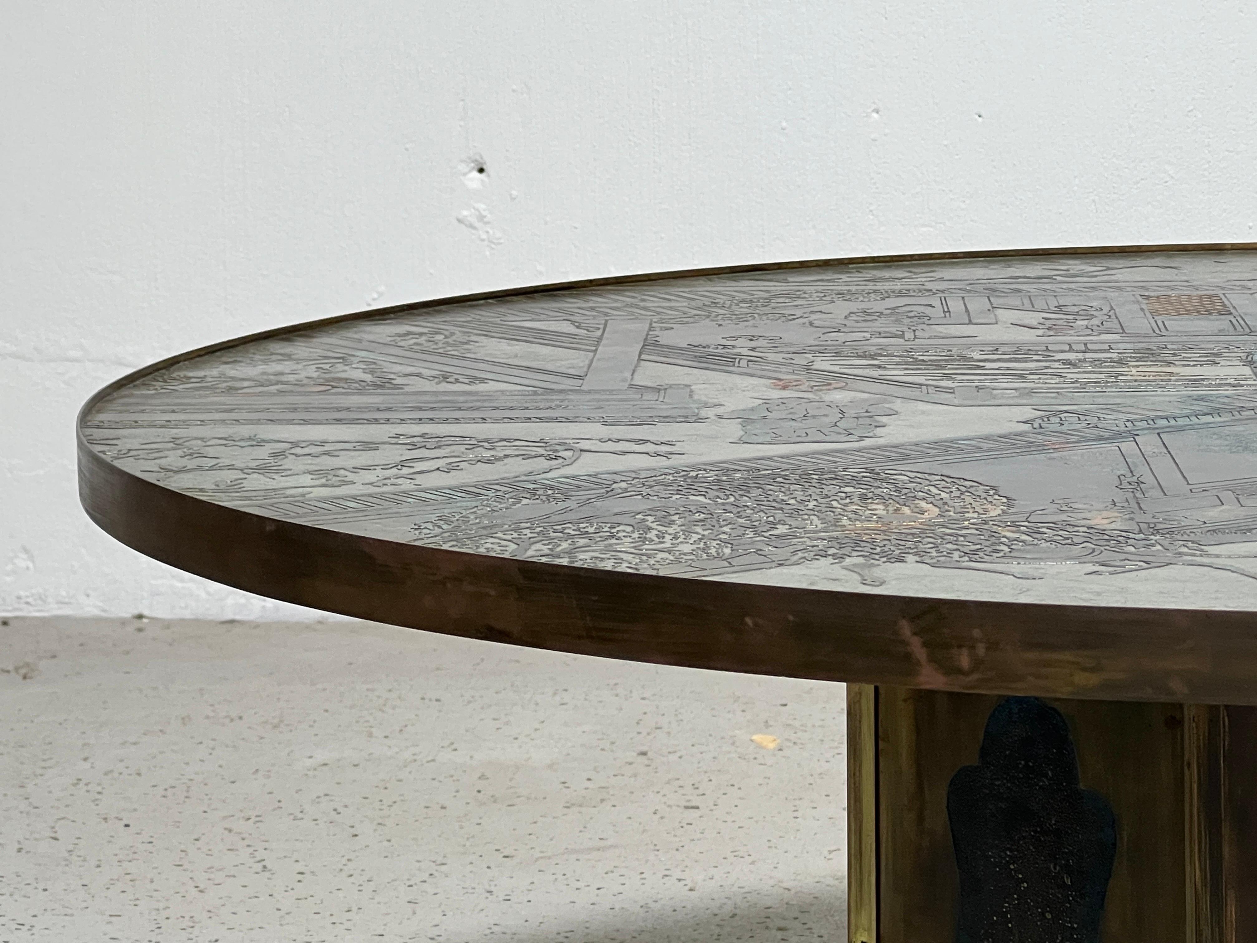 Bronze Large Chan Coffee Table by Philip and Kelvin Laverne For Sale
