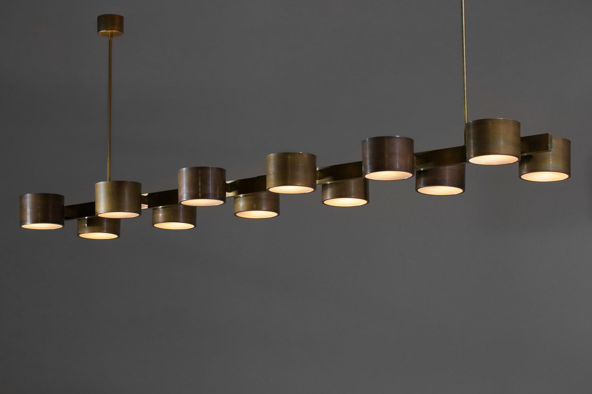 Contemporary Large Chandelier 12 shades in the Style of Hans Agne Jakobsson 