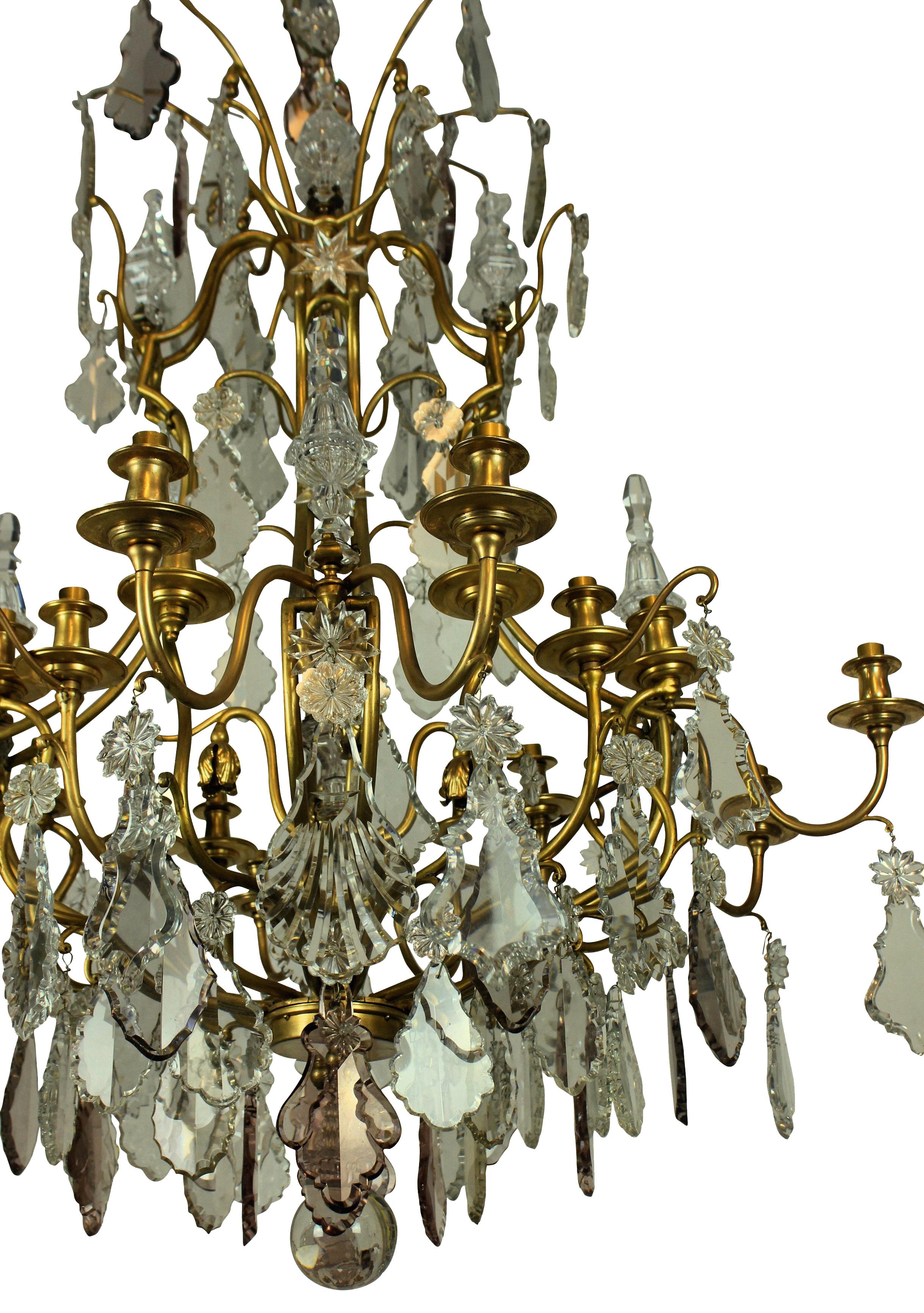 Mid-Century Modern Large Chandelier by Baccarat of Paris