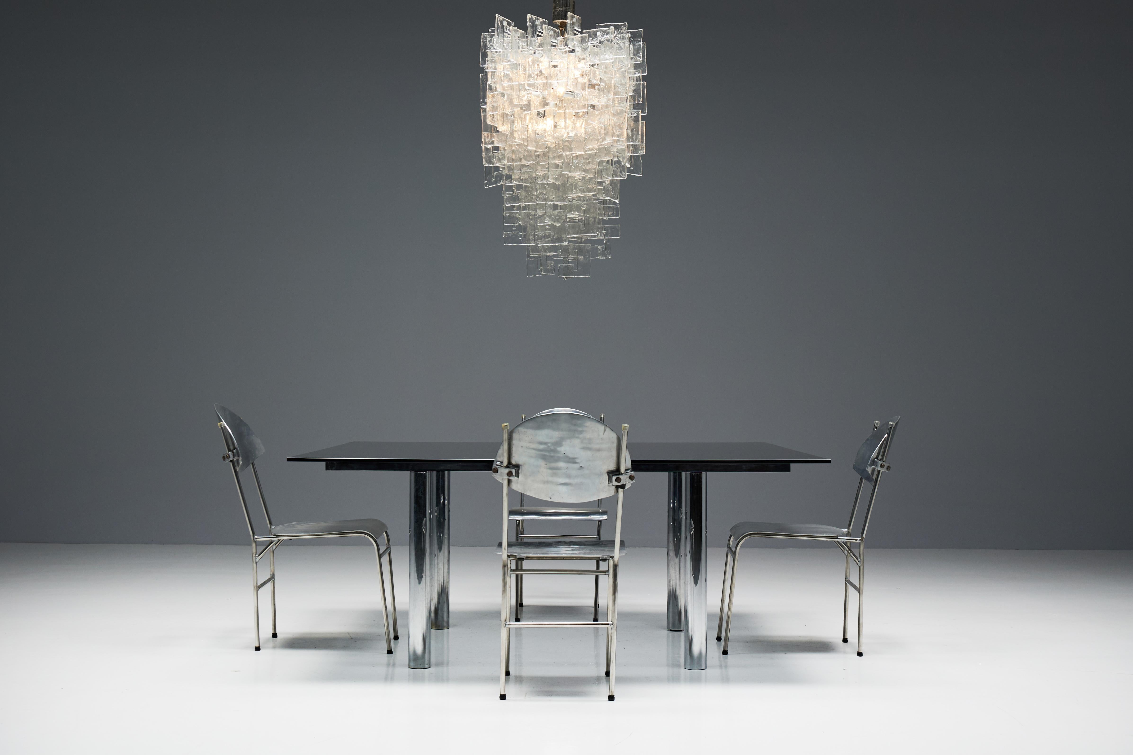 Mid-Century Modern Grand lustre de Carlo Nason pour Mazzega, Italie, années 1960 en vente