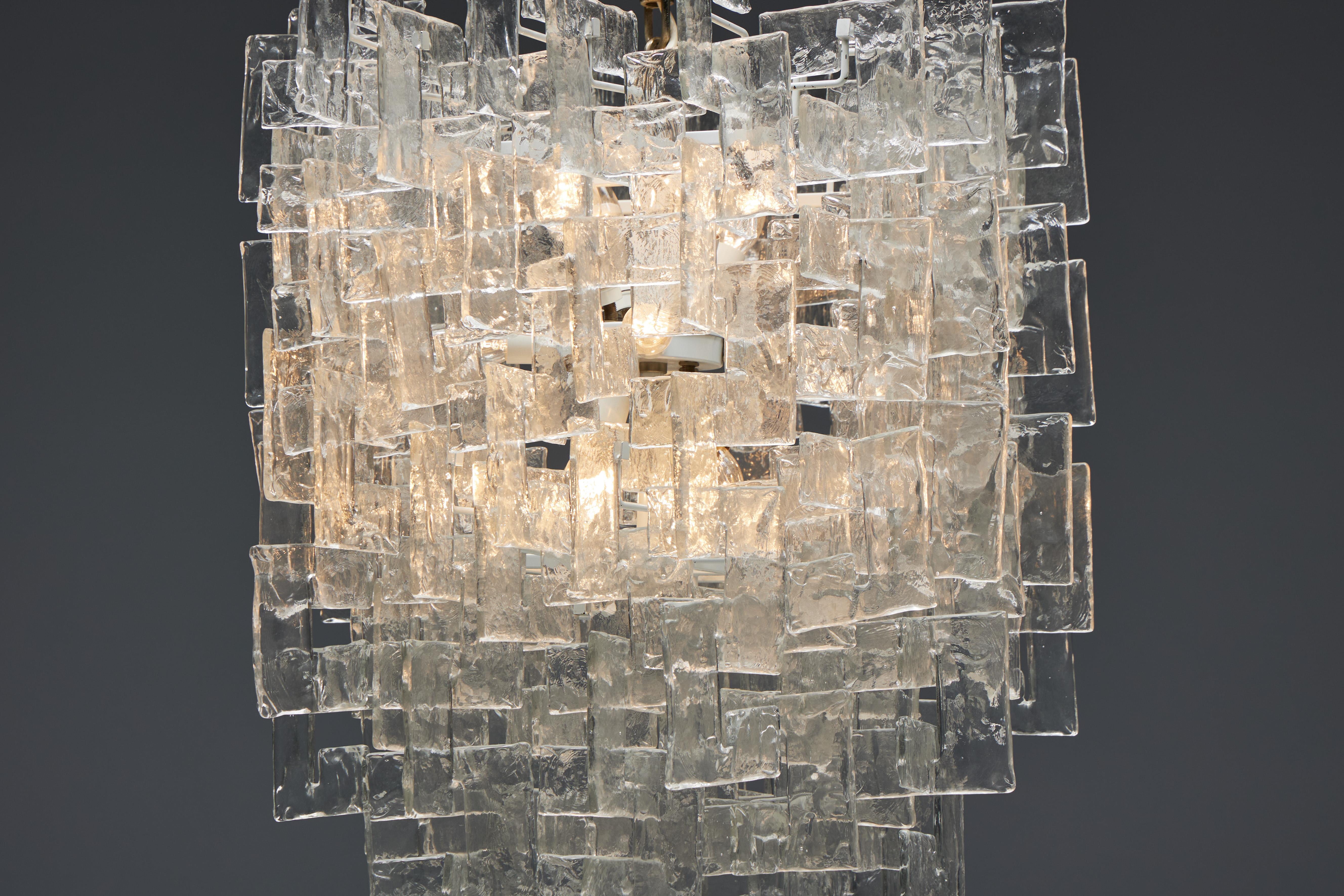 Milieu du XXe siècle Grand lustre de Carlo Nason pour Mazzega, Italie, années 1960 en vente
