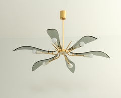 Large Chandelier attributed to Fontana Arte, Italy, 1950's