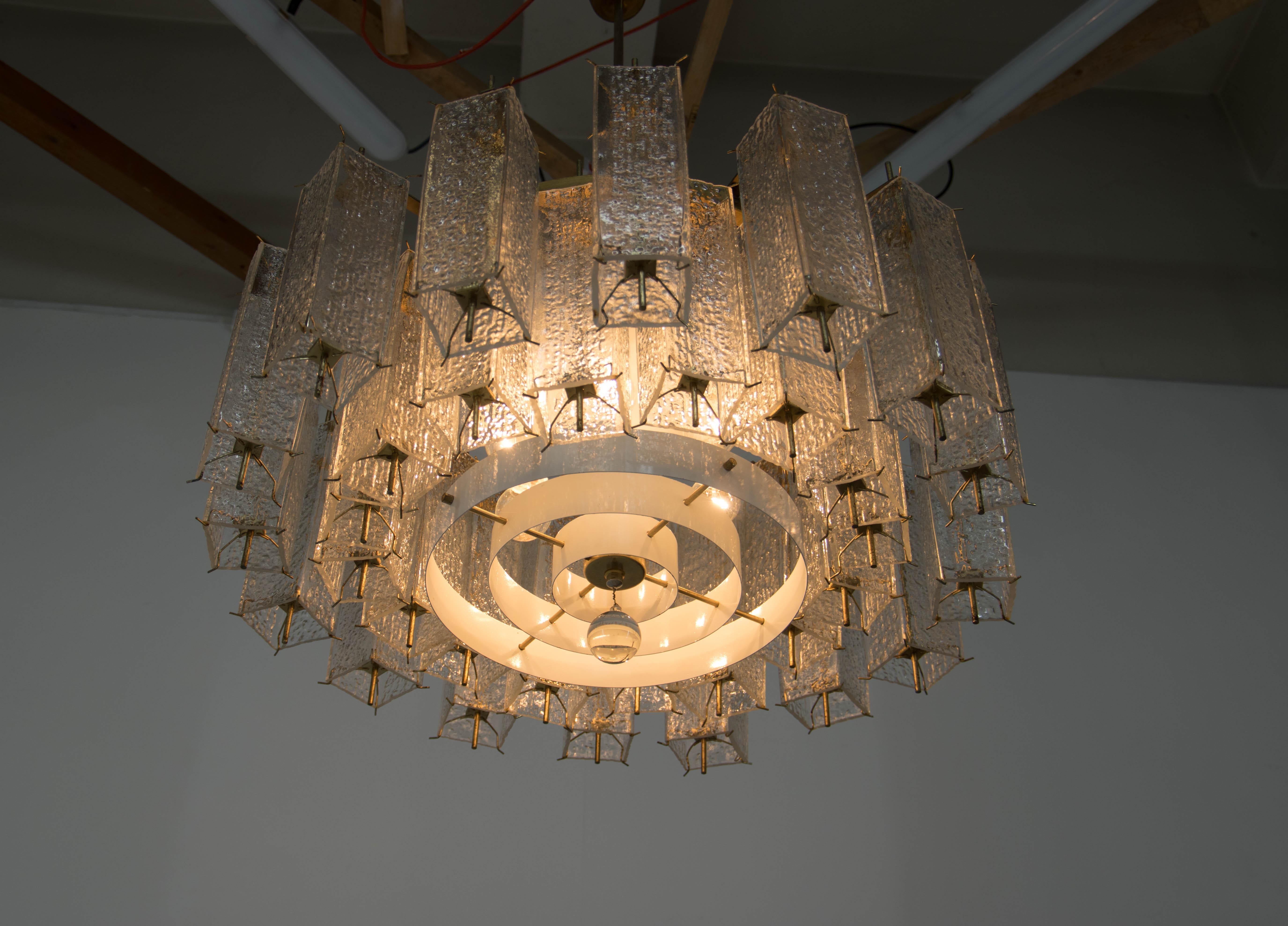 Mid-Century Modern Large Chandelier by Kamenicky Senov, 1960s, Two Items Available