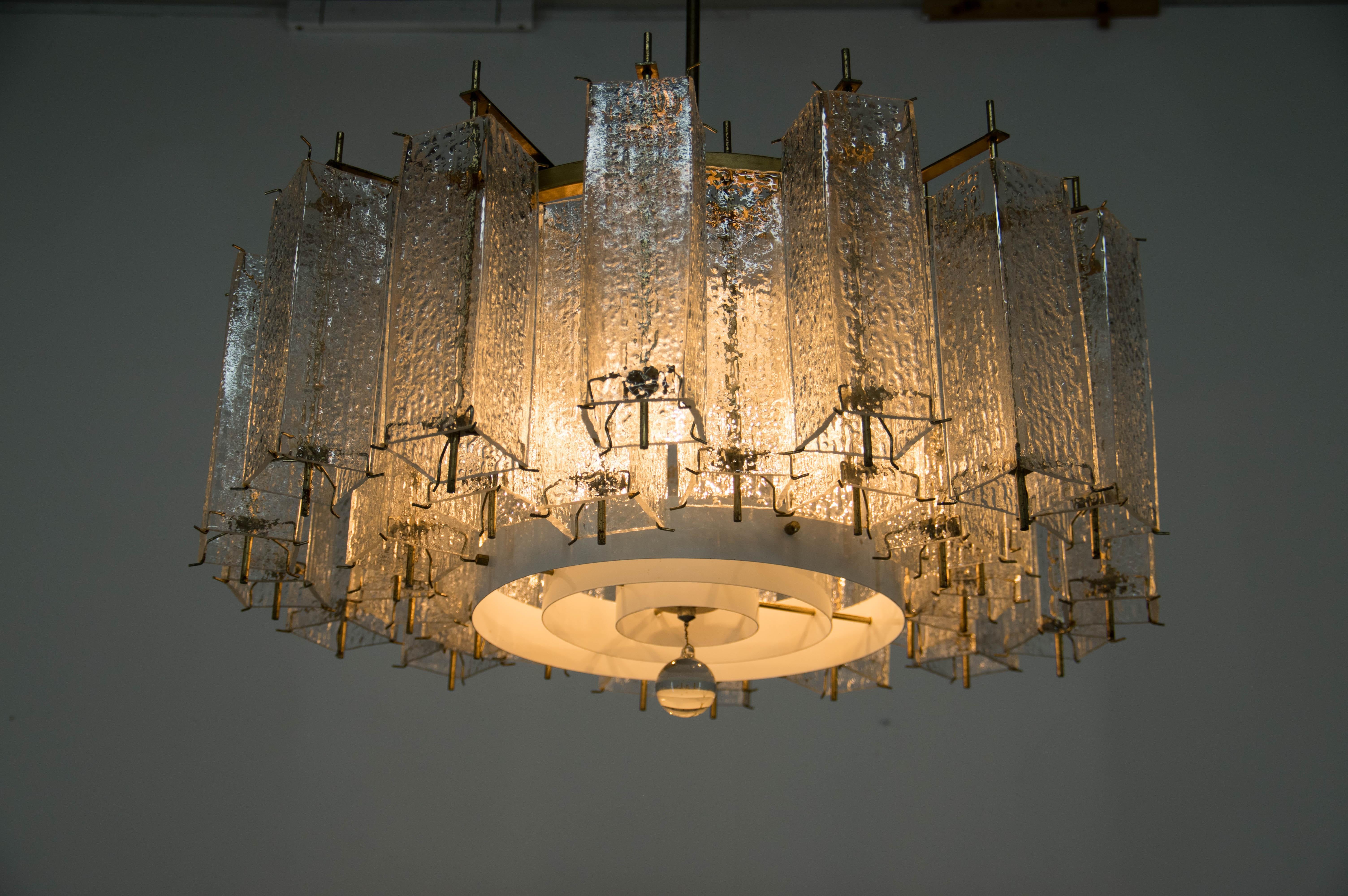 Large Chandelier by Kamenicky Senov, 1960s, Two Items Available In Good Condition In Praha, CZ
