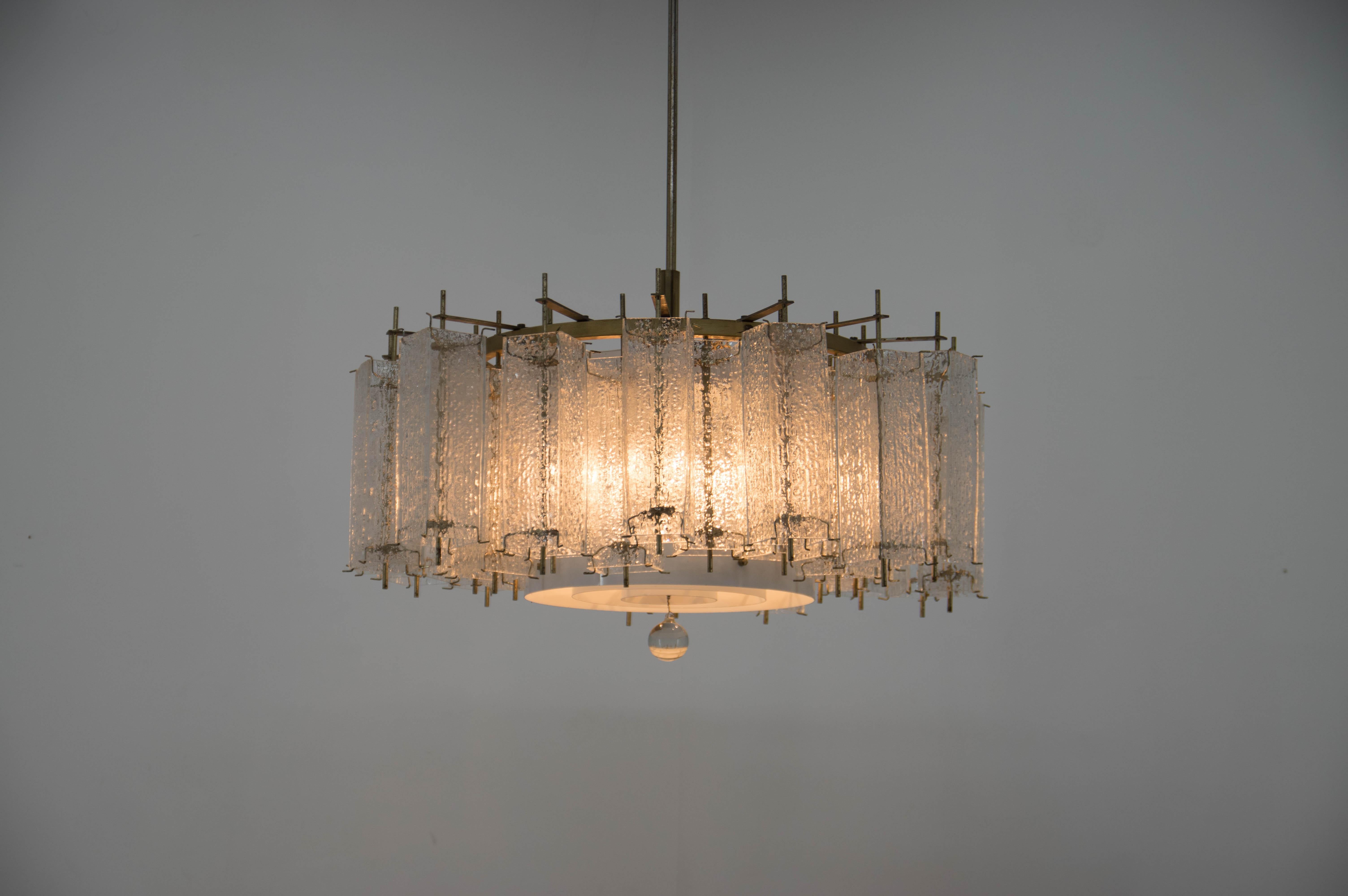 Mid-20th Century Large Chandelier by Kamenicky Senov, 1960s, Two Items Available