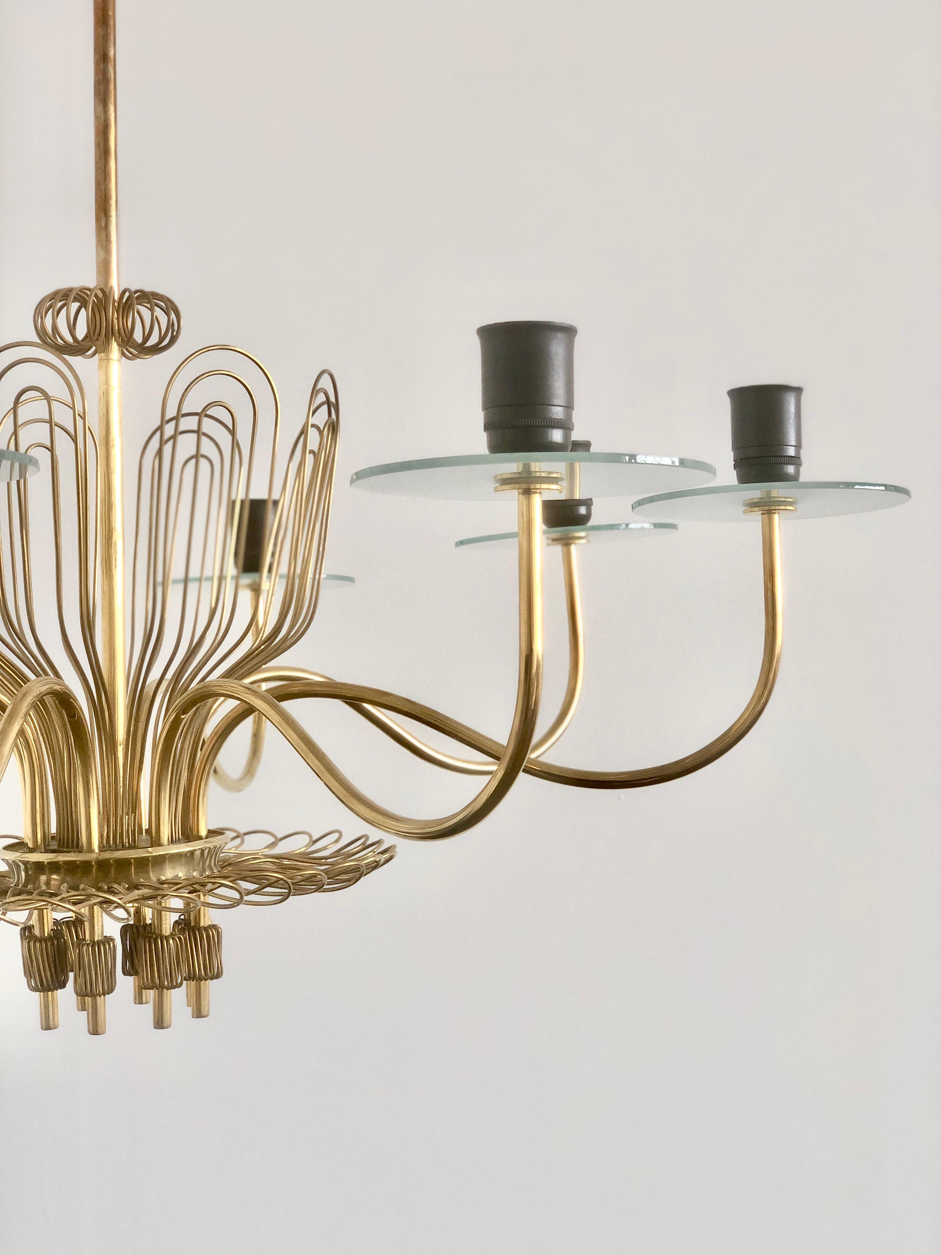 Large Chandelier by Paavo Tynell 3