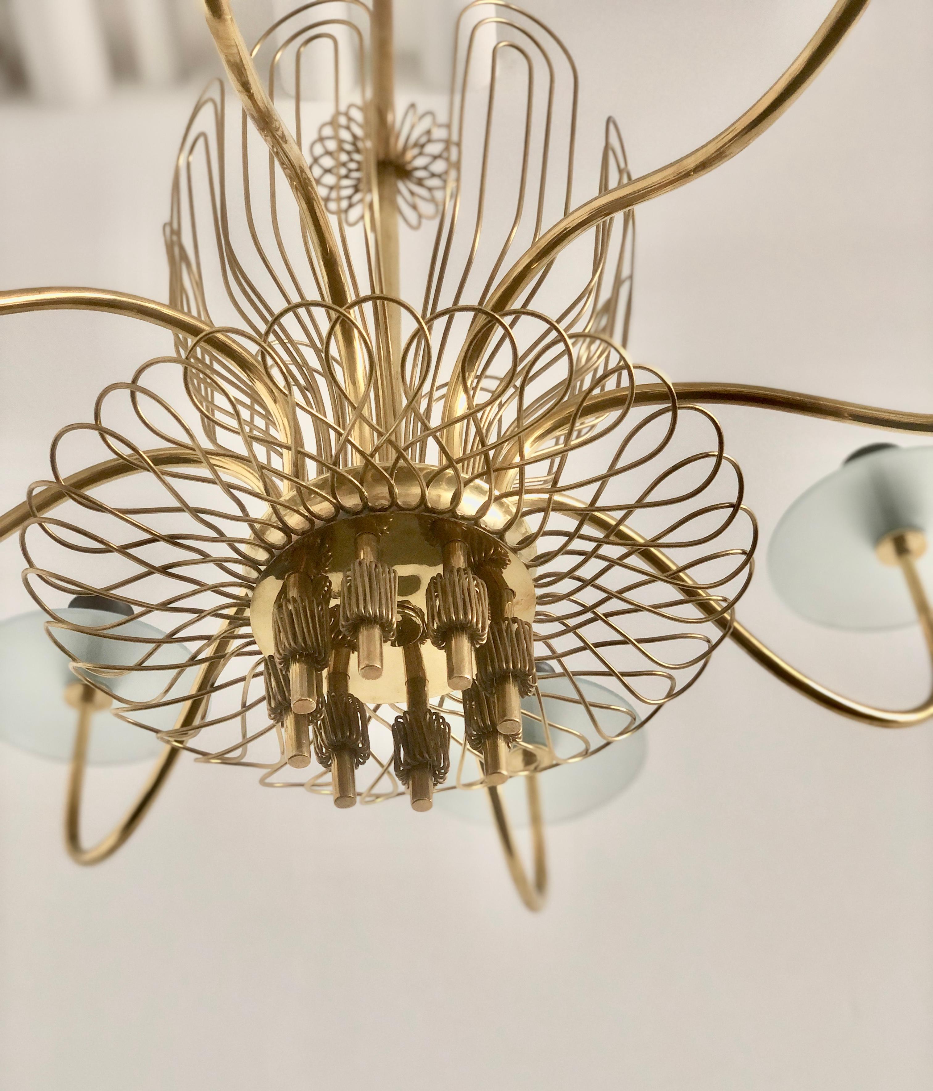Large Chandelier by Paavo Tynell 4