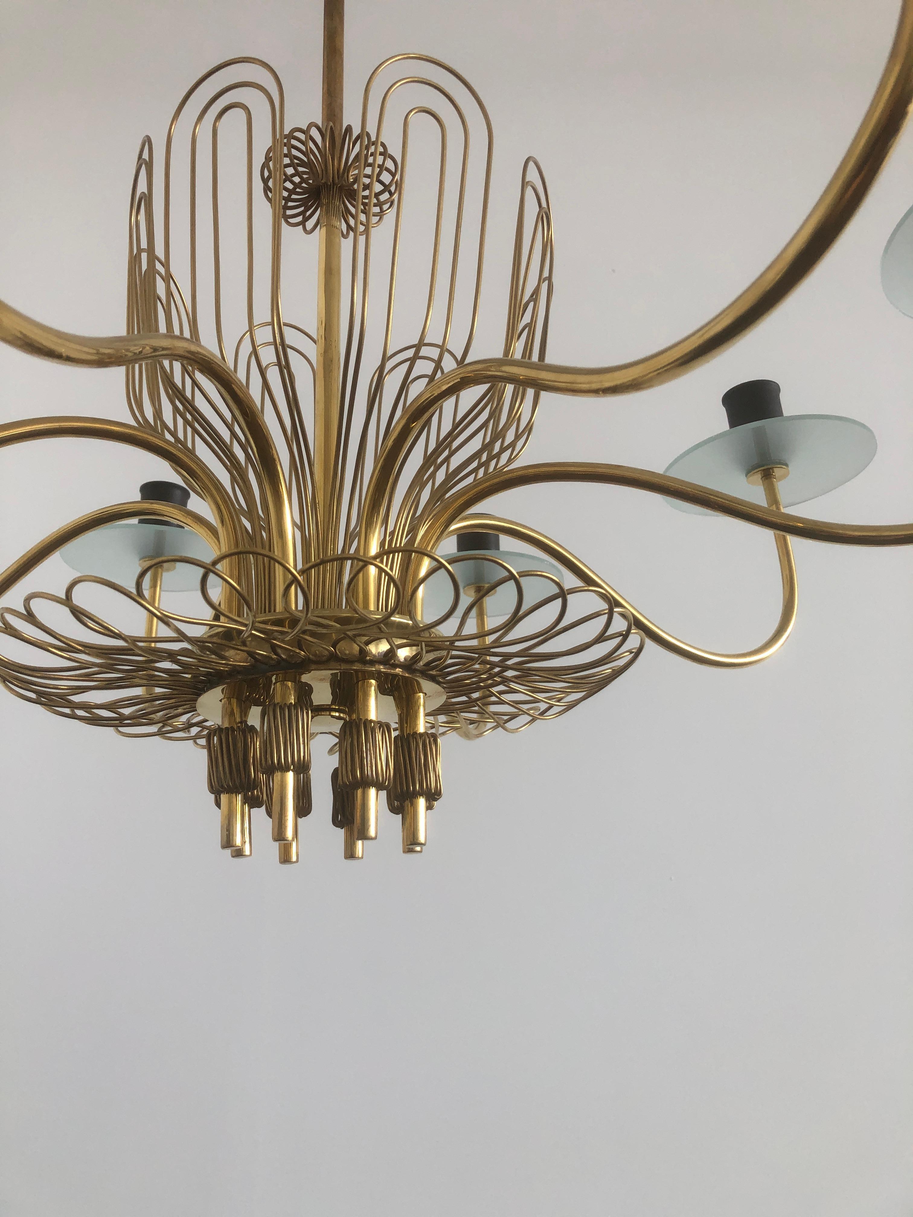 Large Chandelier by Paavo Tynell 5