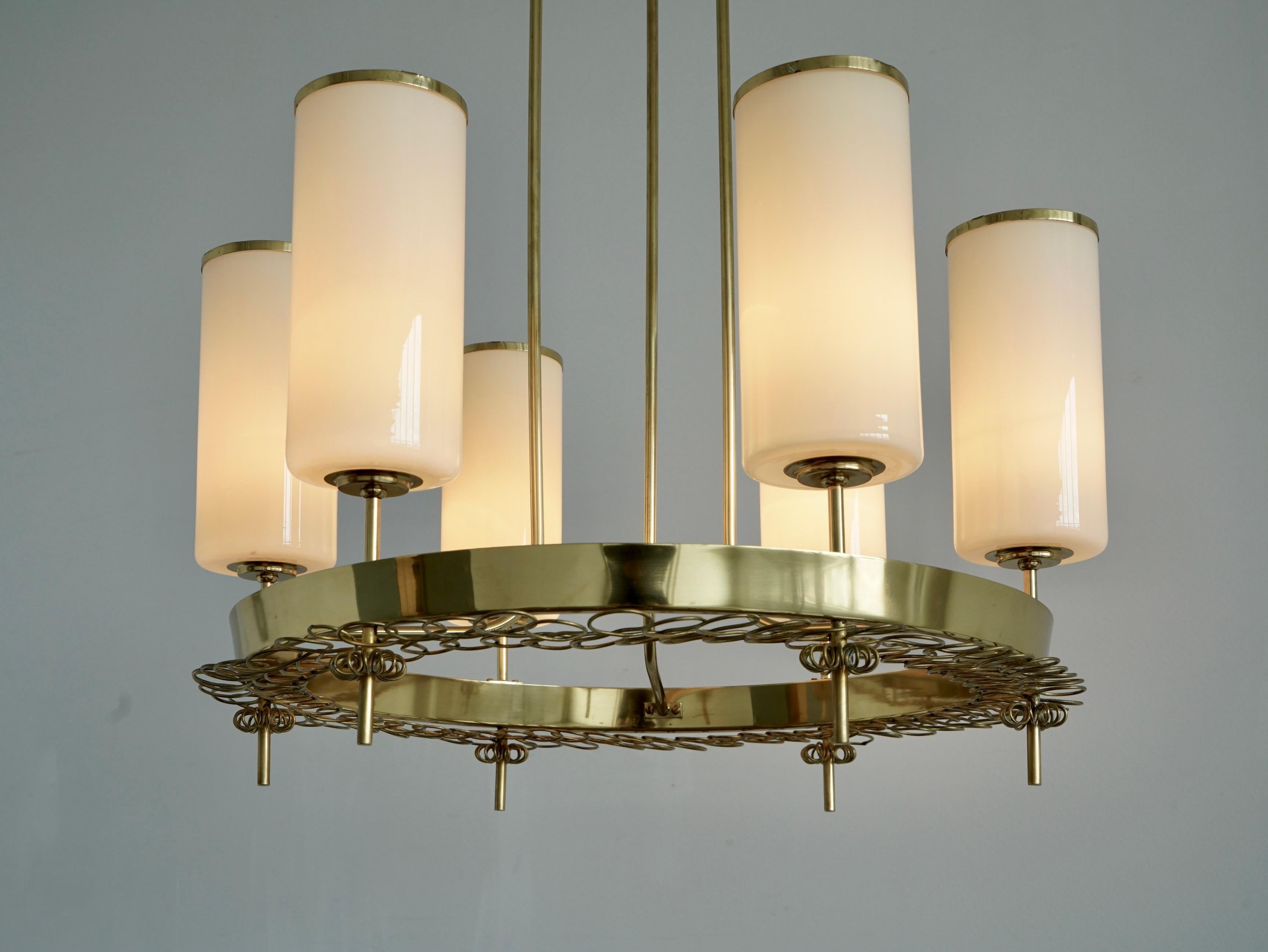 Grande lampadario di Paavo Tynell per Taito in vendita 3