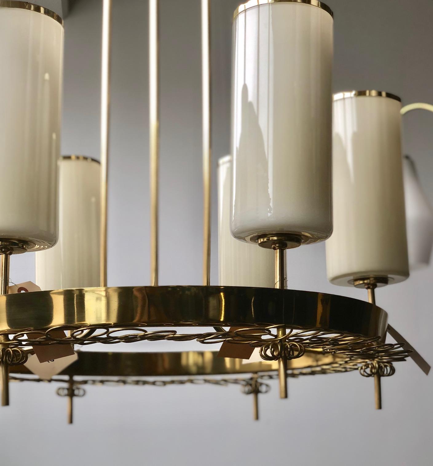 Scandinavian Modern Large Chandelier by Paavo Tynell for Taito Oy