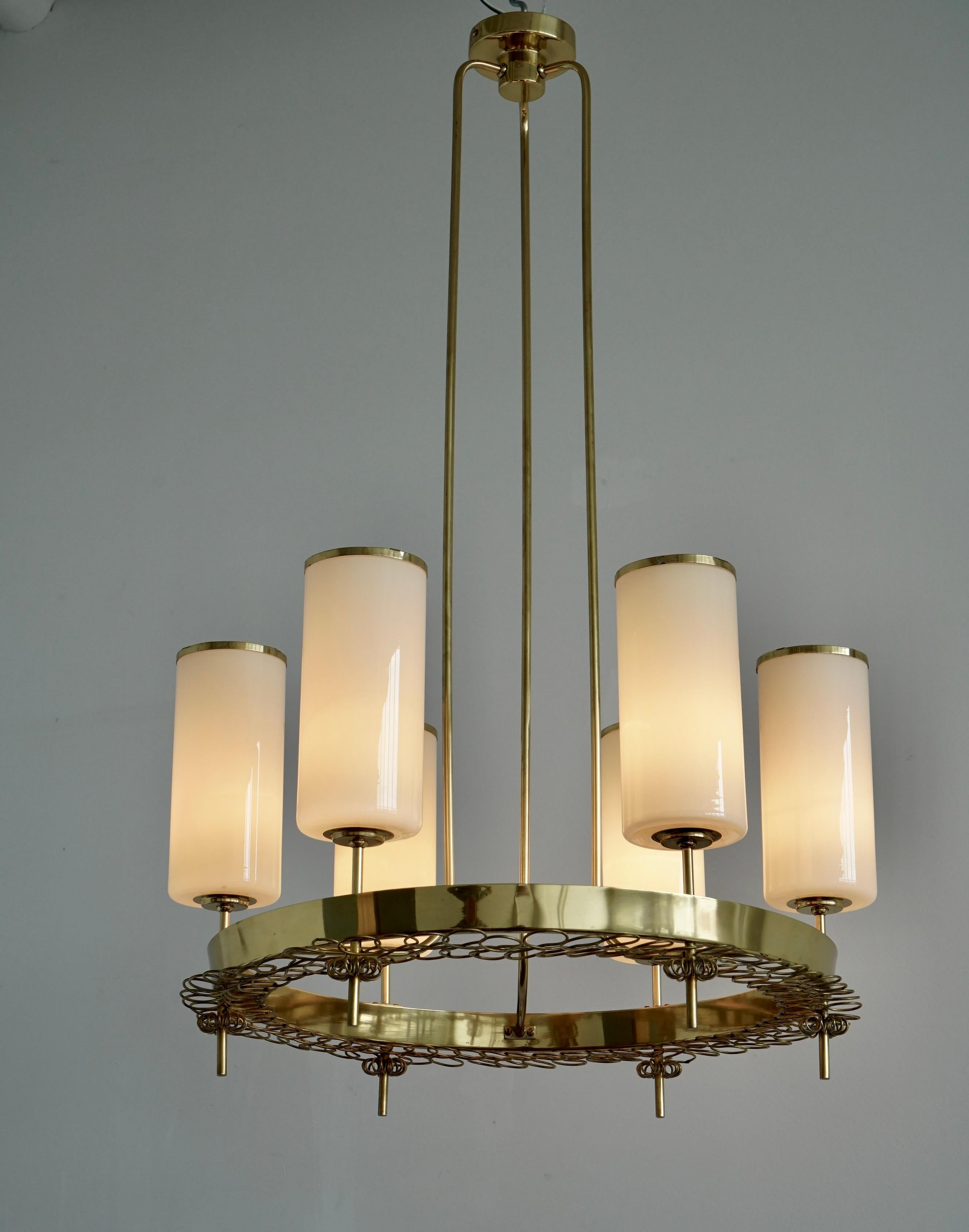 Scandinavo moderno Grande lampadario di Paavo Tynell per Taito in vendita