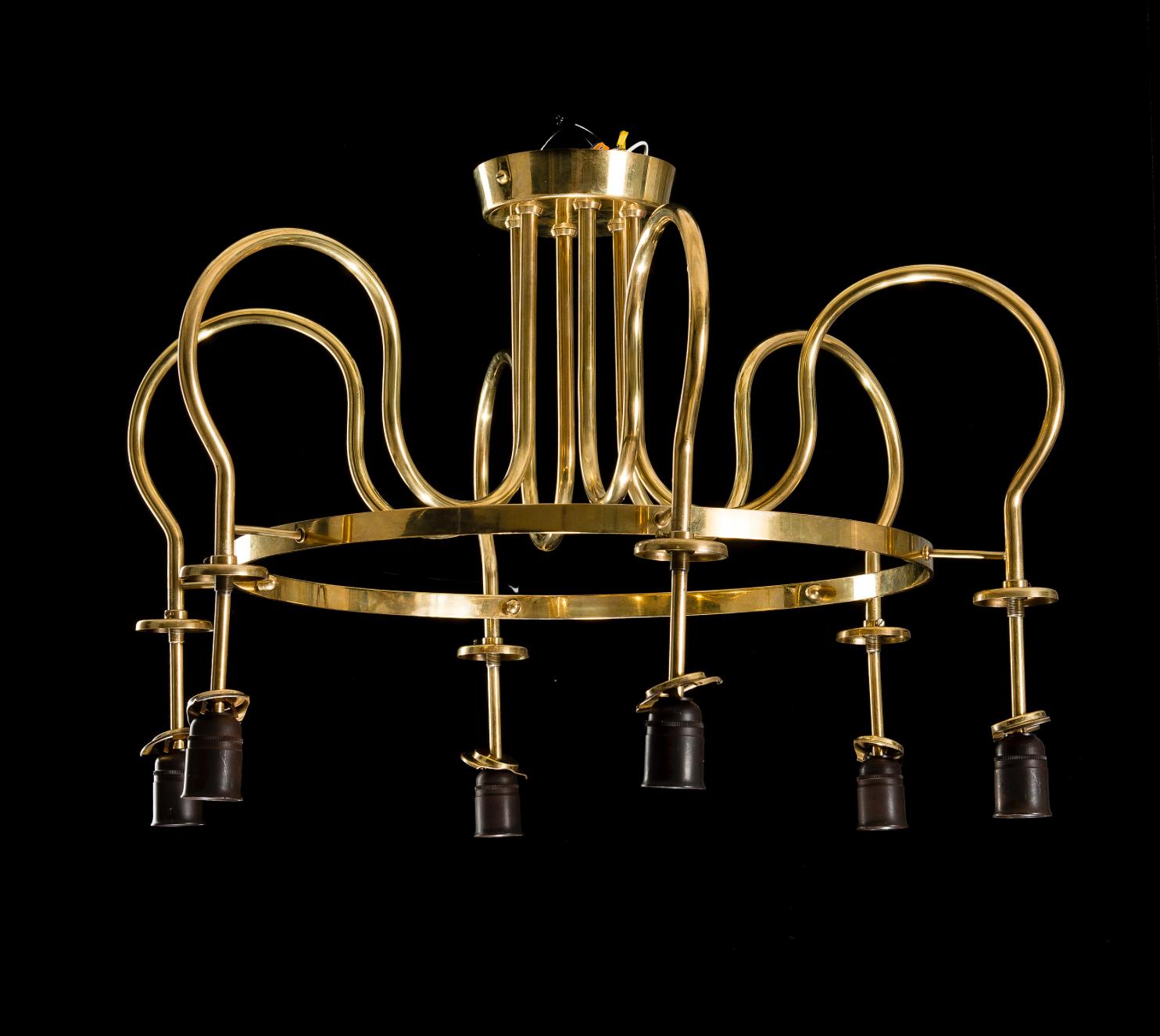 Scandinavian Modern Large Chandelier by Paavo Tynell for Taito For Sale