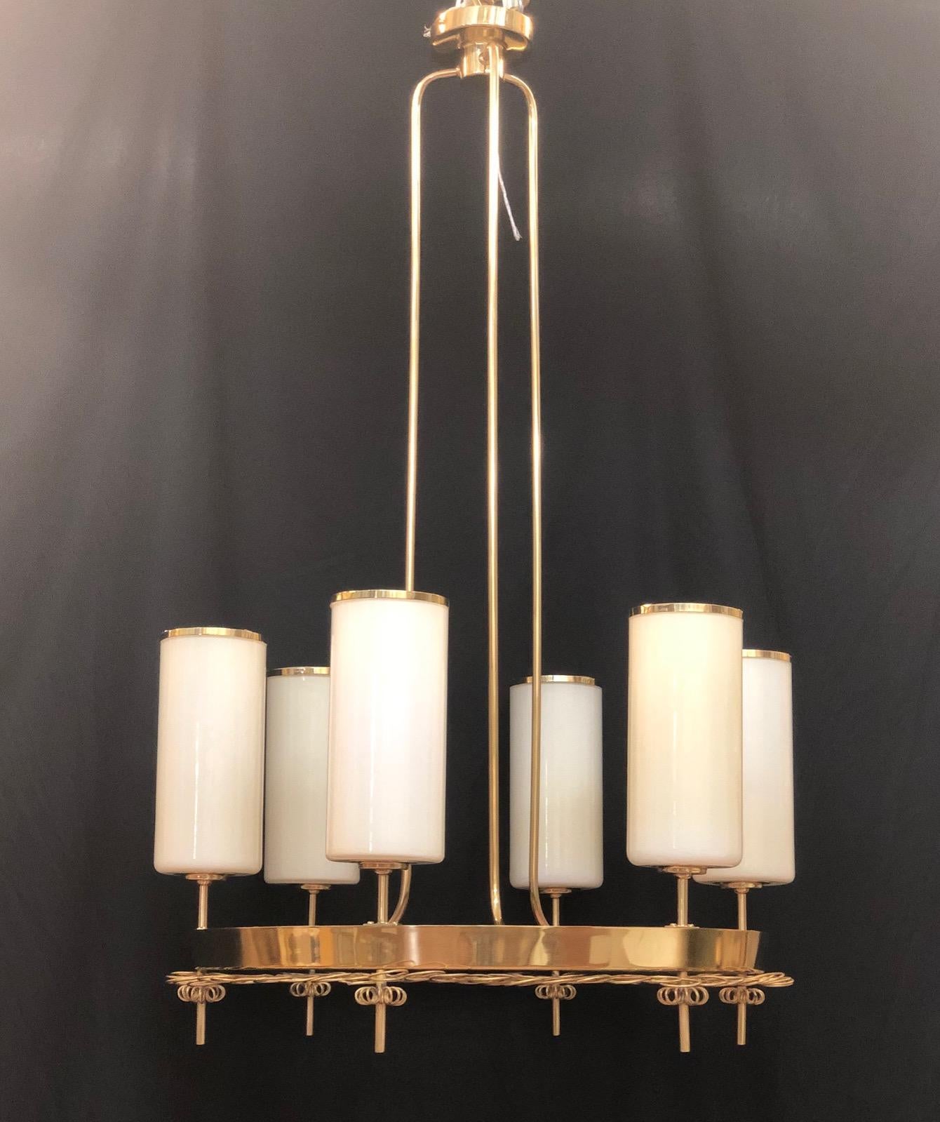 Large Chandelier by Paavo Tynell for Taito Oy In Excellent Condition In Long Island City, NY