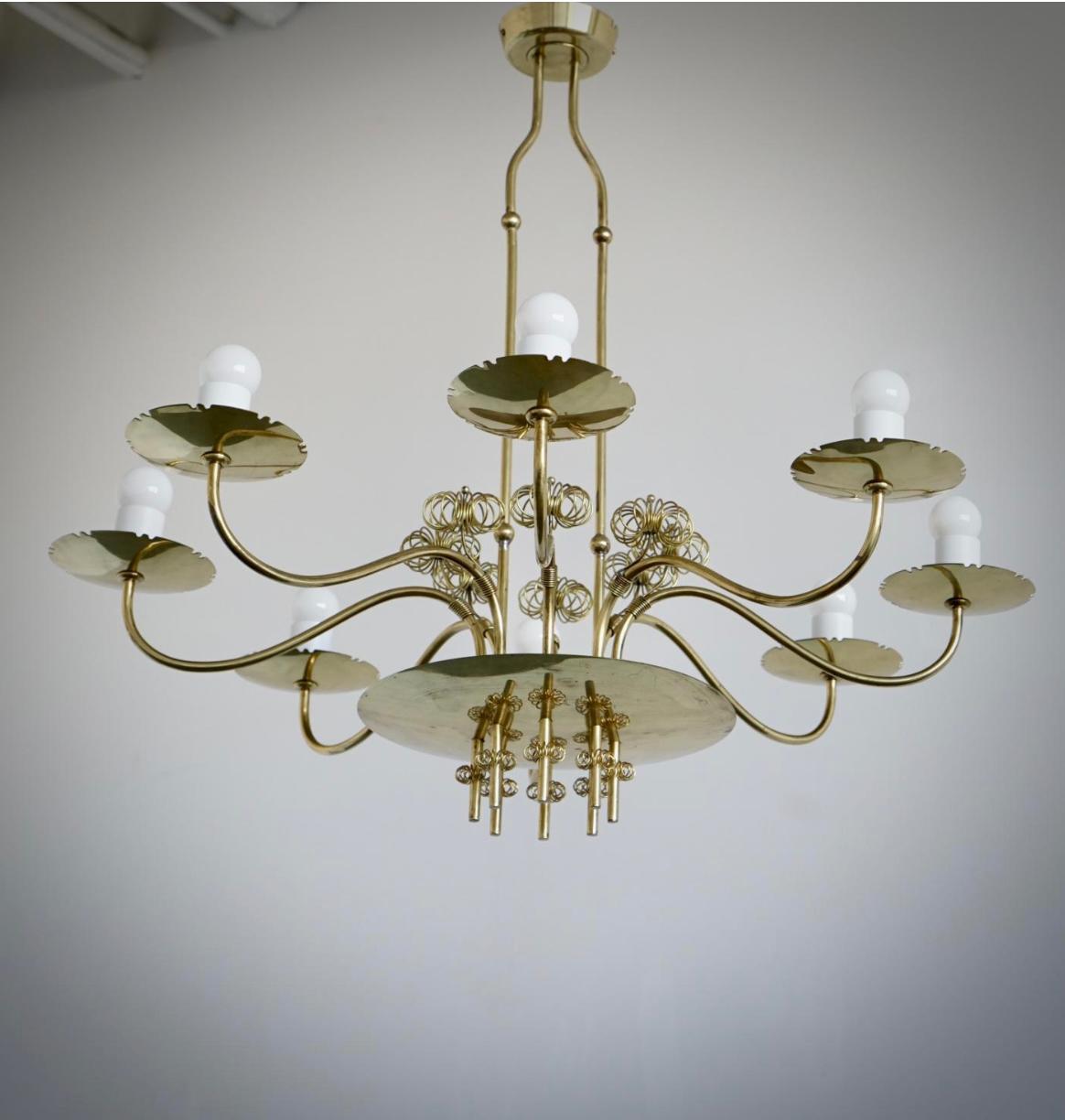 Grand lustre de Paavo Tynell pour Taito Oy en vente 4