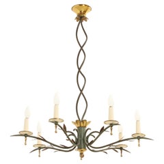 Large Chandelier Attributed to Stilnovo, Italy, 1940's