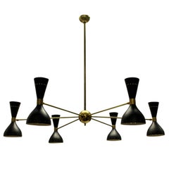Large Chandelier by Stilnovo with Articulated Fittings