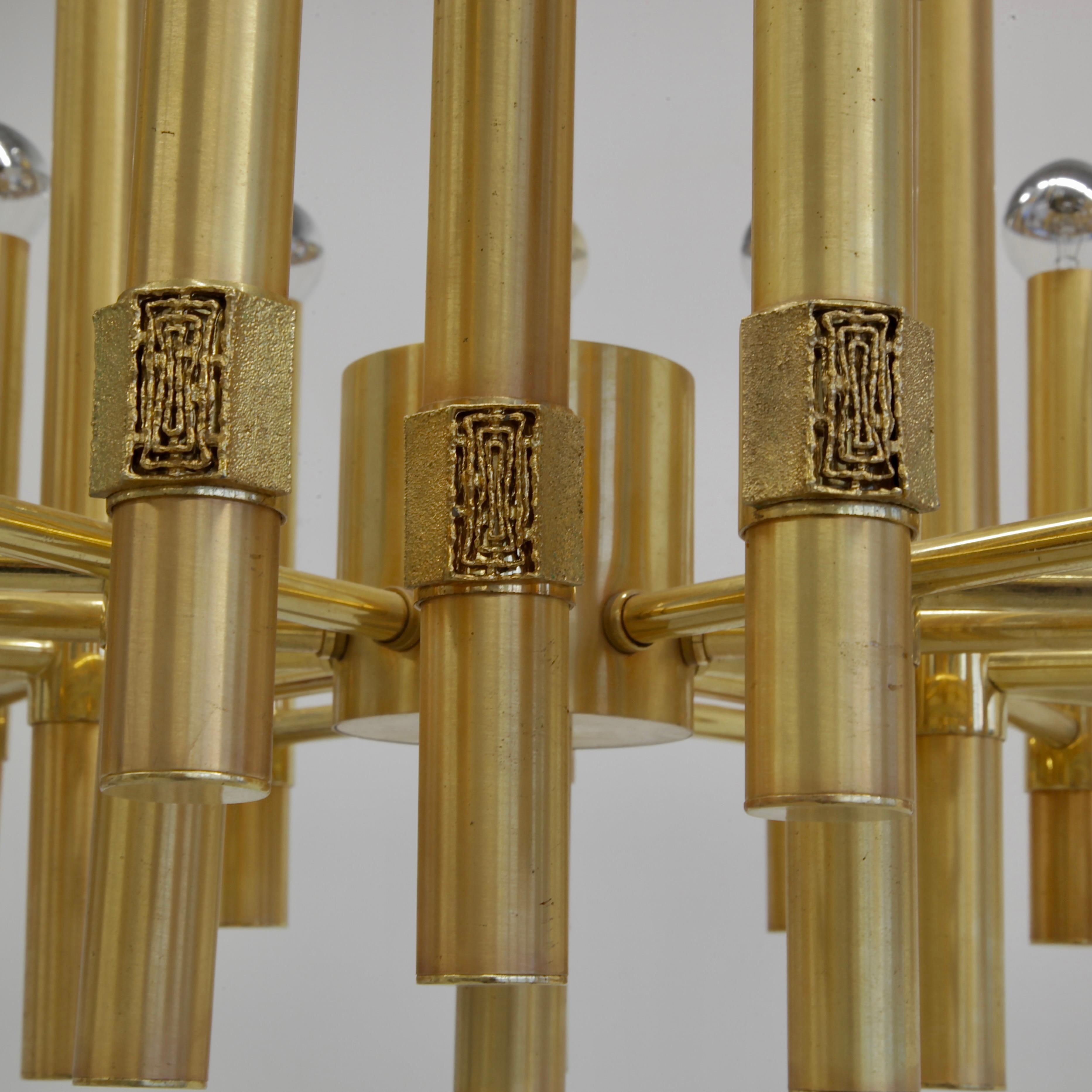 Gran lámpara de araña diseñada por Angelo BROTTO para ESPERIA, años 60 Moderno de mediados de siglo en venta