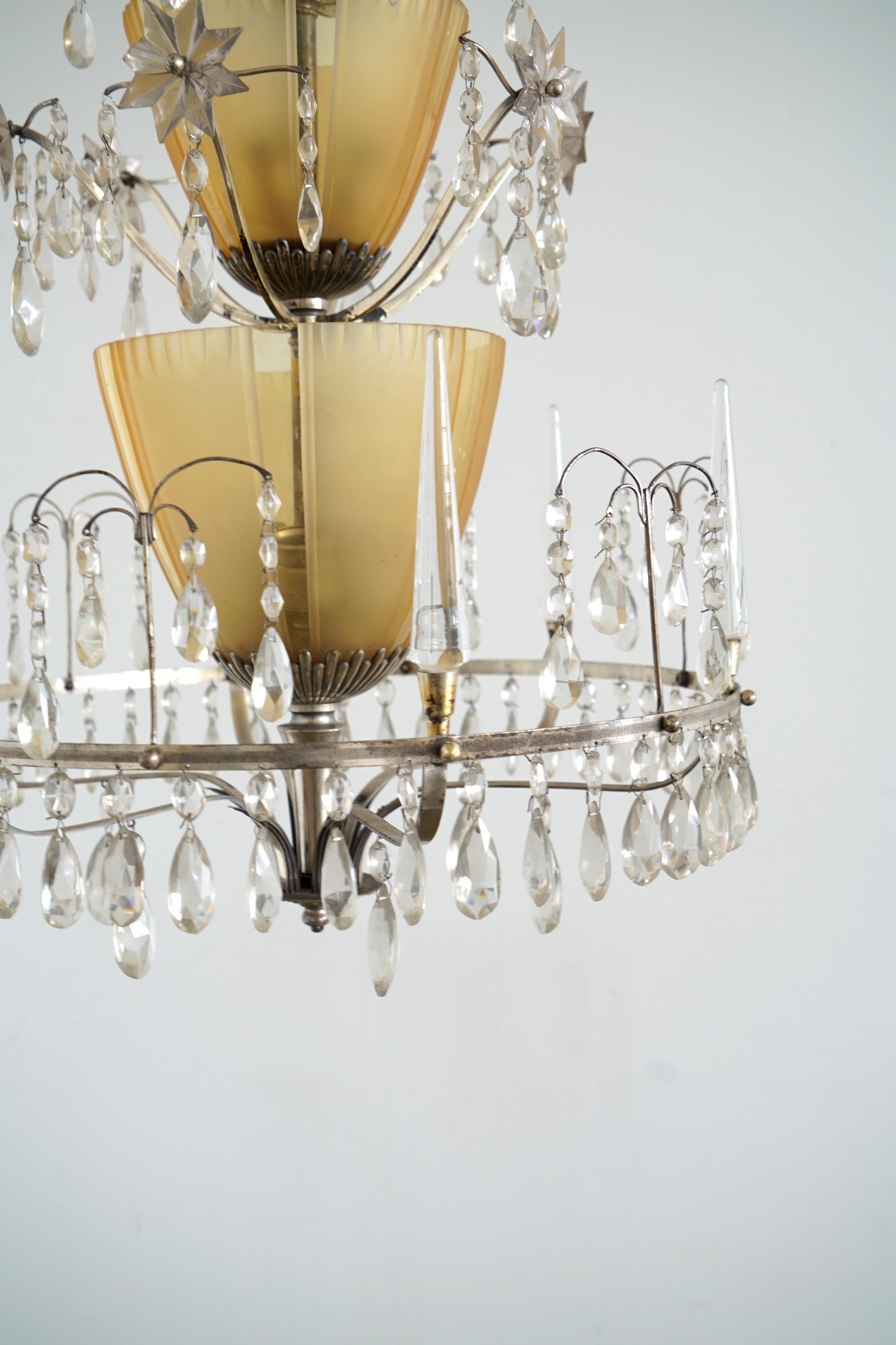 Large Chandelier Ellis Bergh Attributed, 2 Available For Sale 1