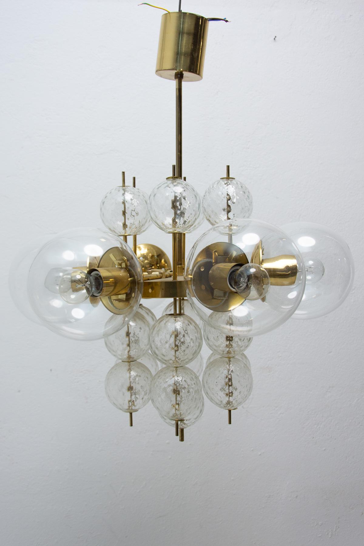 Mid-Century Modern Large Chandelier from Kamenicky Šenov, 1970´s, Czechoslovakia