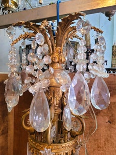 Large Chandelier In Gilt Bronze And Crystal, Napoleon III, Early 20th Century