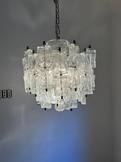 Large Chandelier in Murano Glass by Barovier Toso, Italy, circa 1950